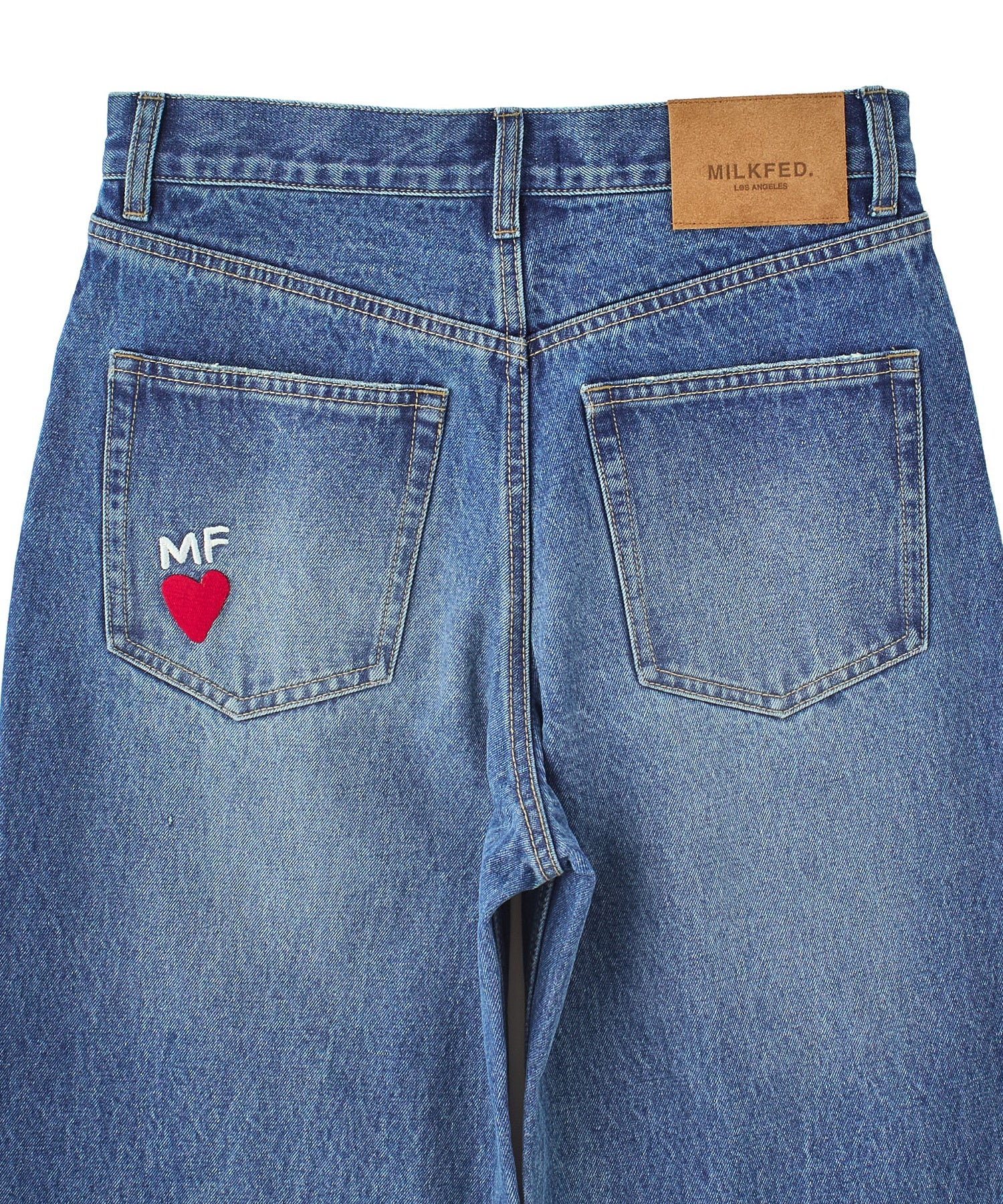 DOODLE EMBROIDERED DENIM PANTS