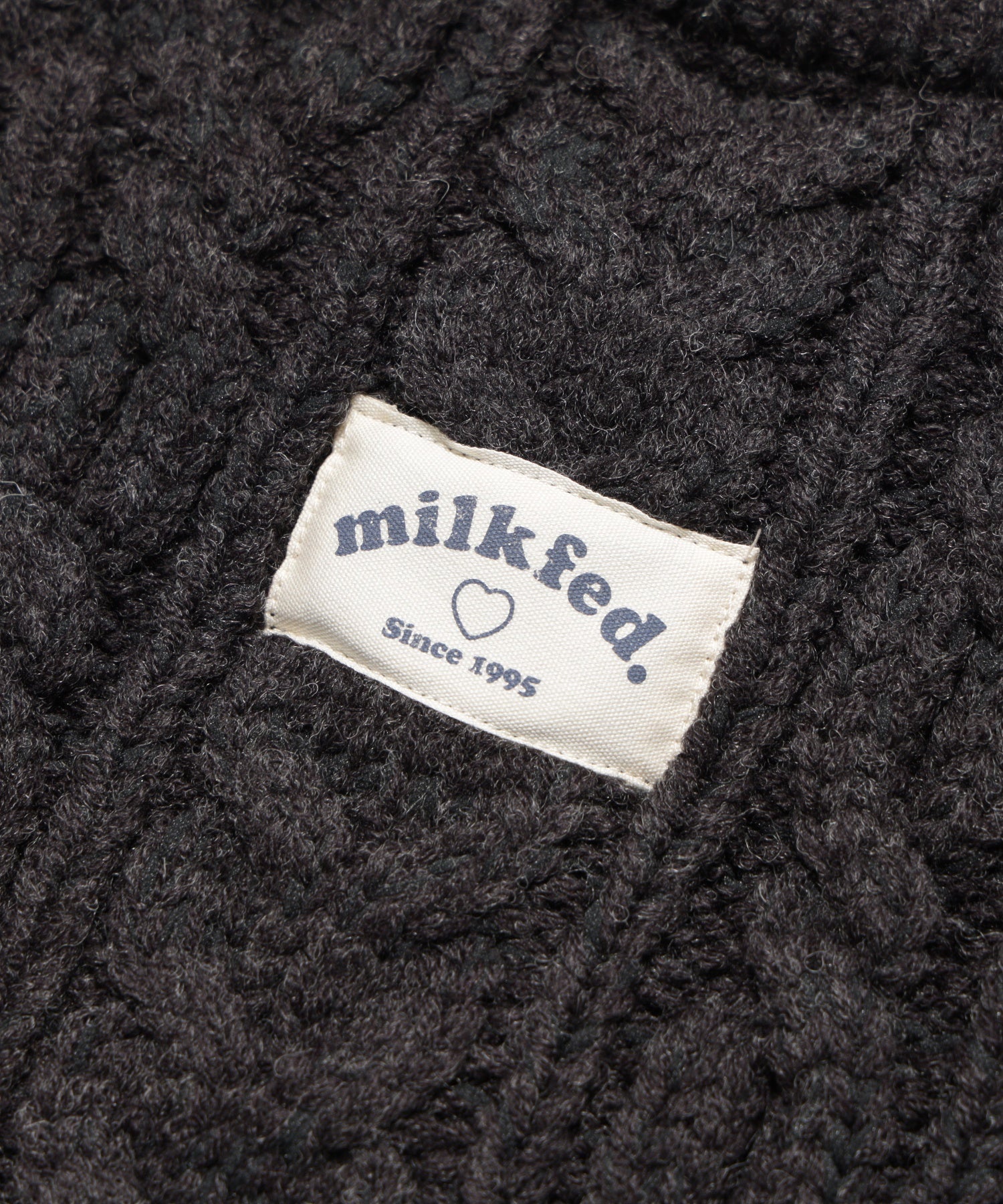 HEART ELBOW CABLE KNIT CARDIGAN