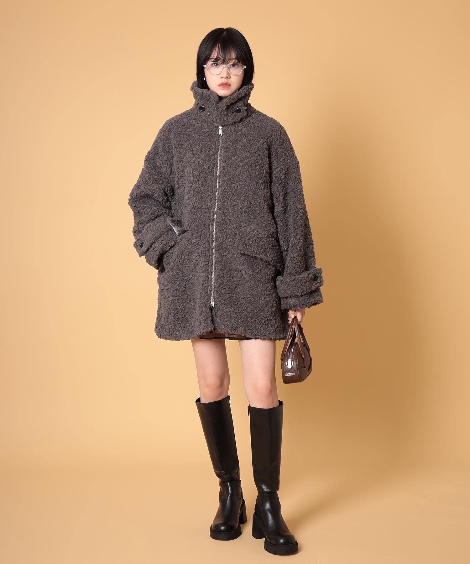 ボアハーフコート