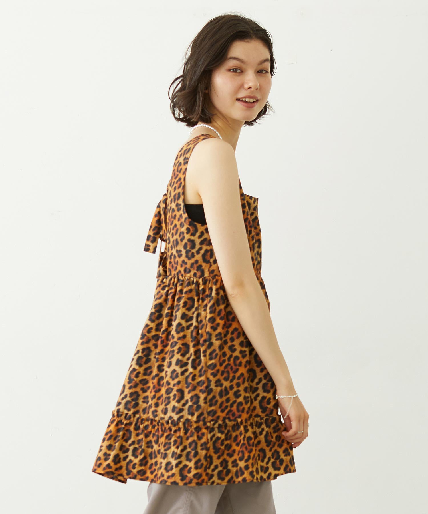 LEOPARD PRINT MINI DRESS