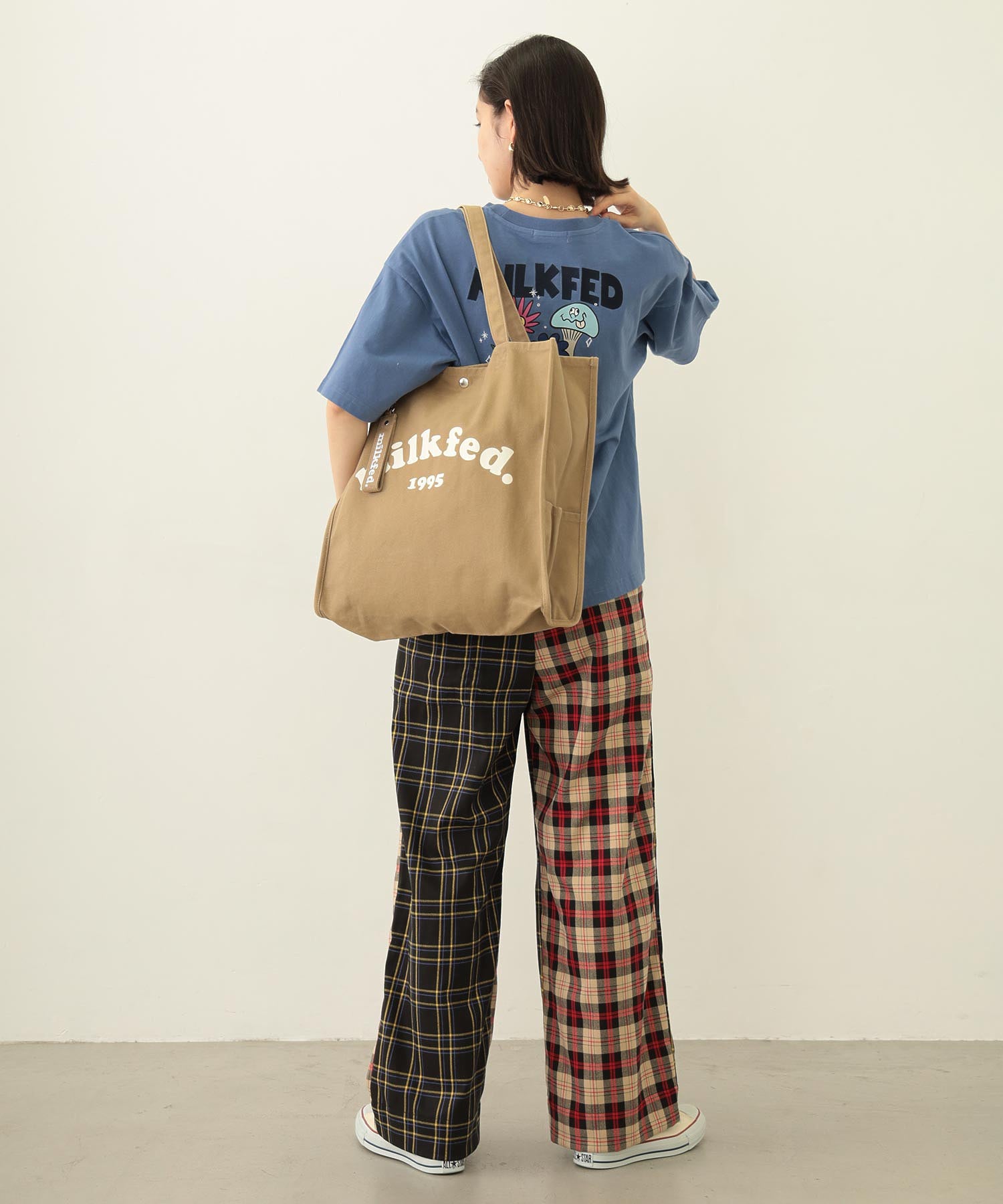 PIPING SQUARE TOTE COOPER LOGO MILKFED.
