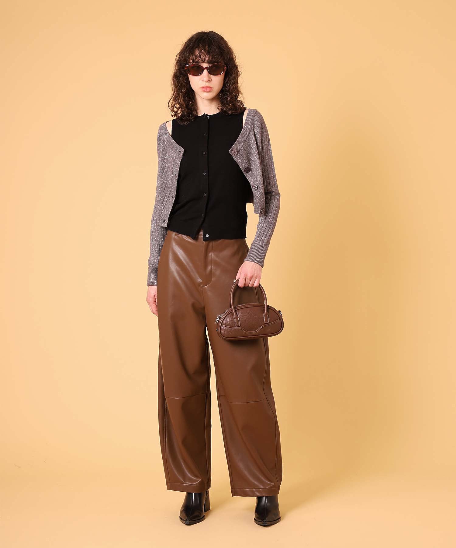 レザーカーブパンツ