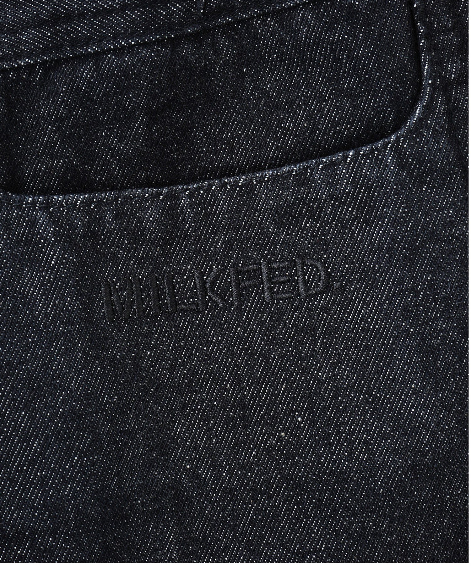 CENTER PLEAT DETAIL DENIM PANTS