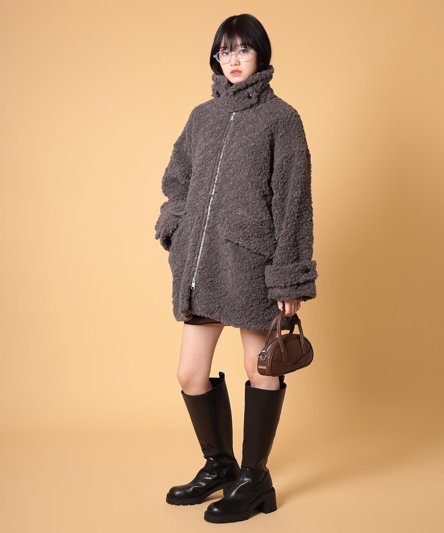 ボアハーフコート