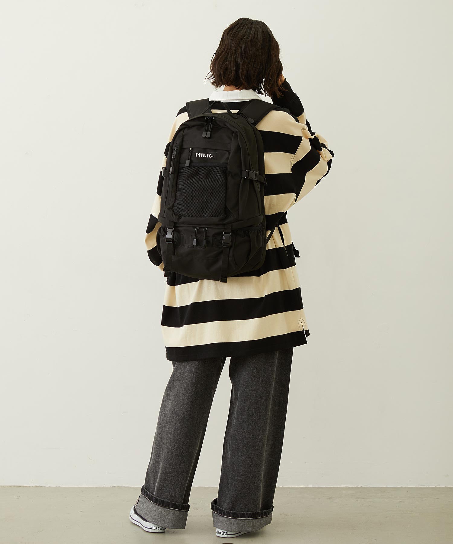 【定番】NEO EMBROIDERY BIG BACKPACK BAR MILKFED.