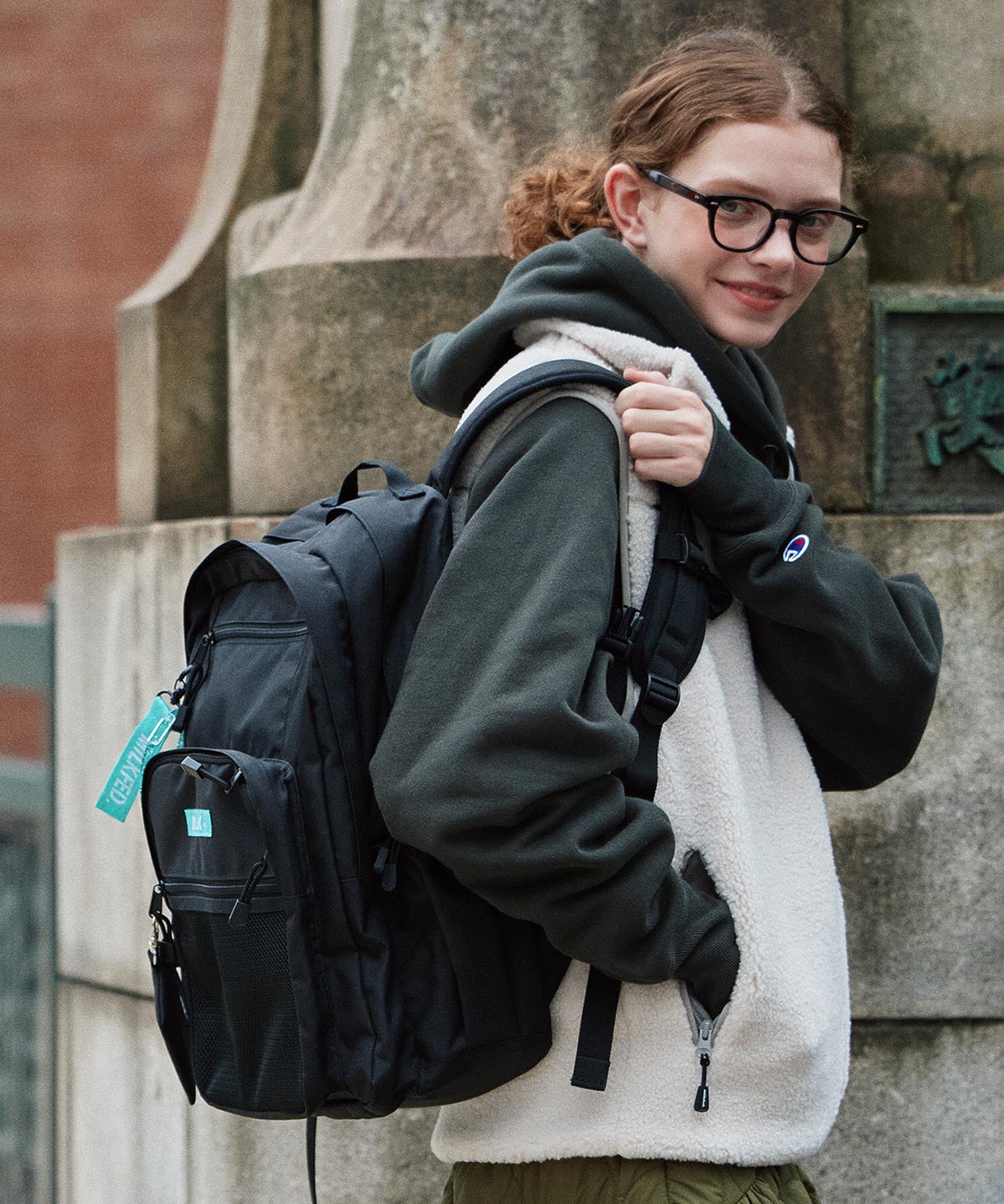 W ZIP BACKPACK LtGREEN