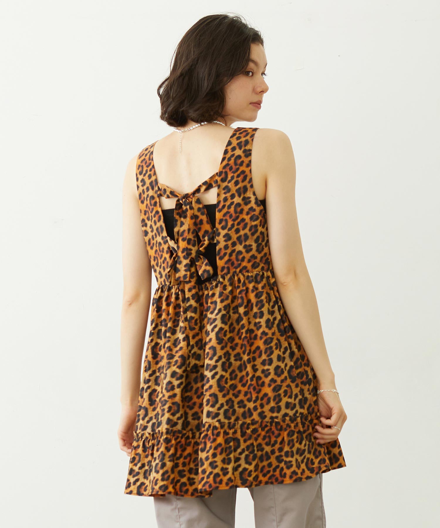 LEOPARD PRINT MINI DRESS