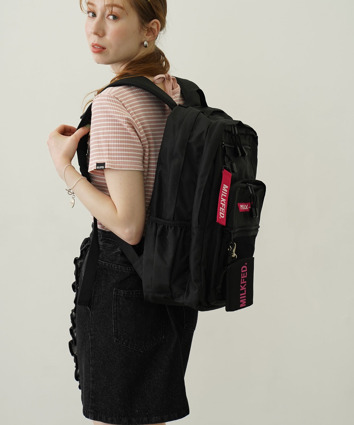 【定番】W ZIP BACKPACK MILKFED.