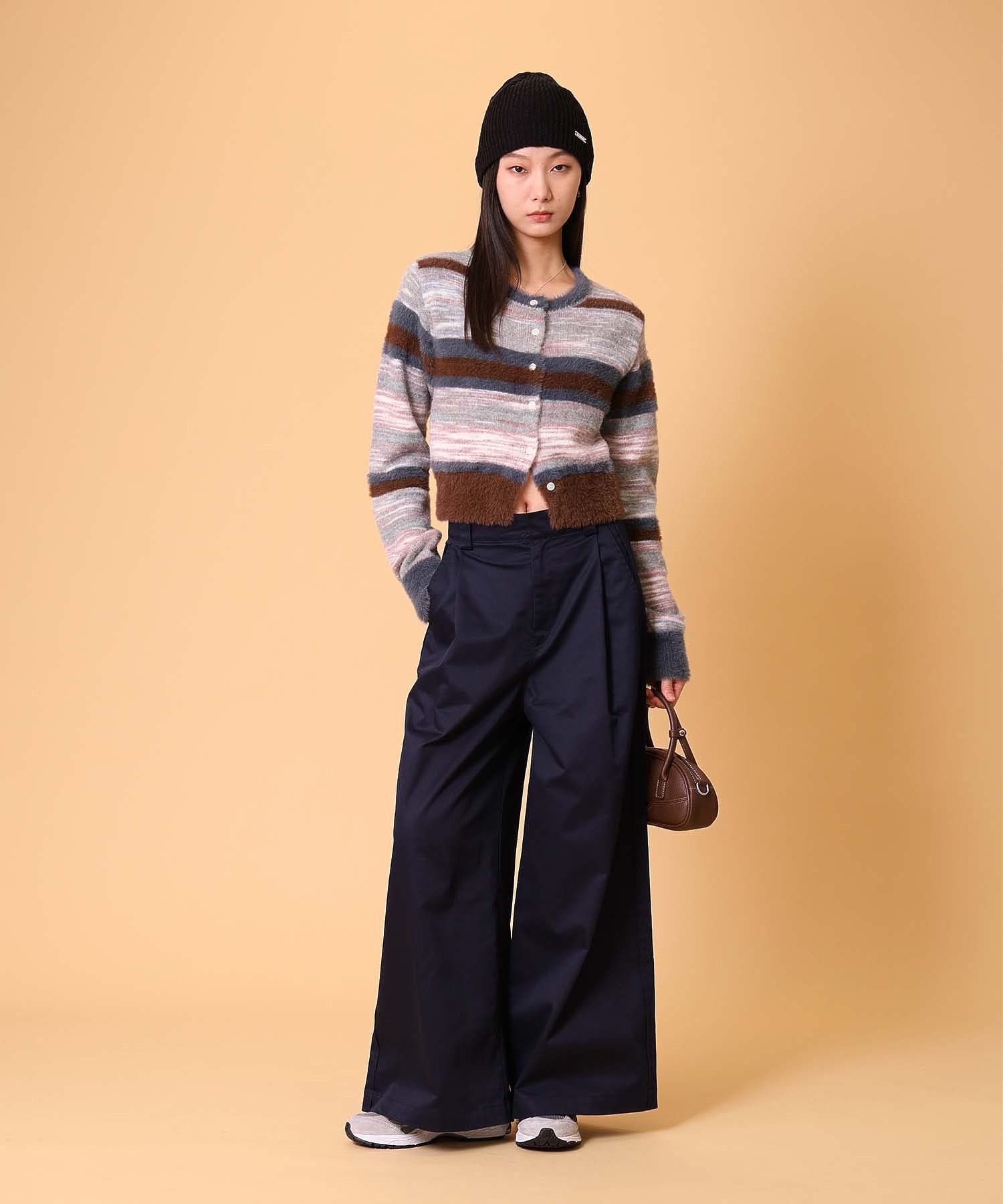 マルチボーダーシャギーカーディガン