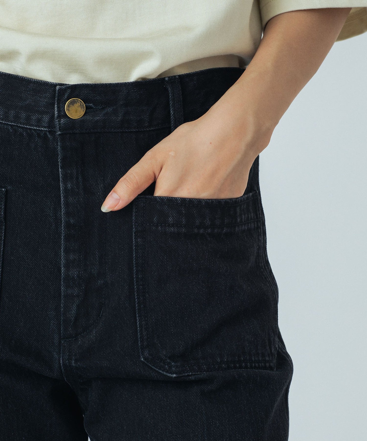 CREOLME/フレアデニムパンツ