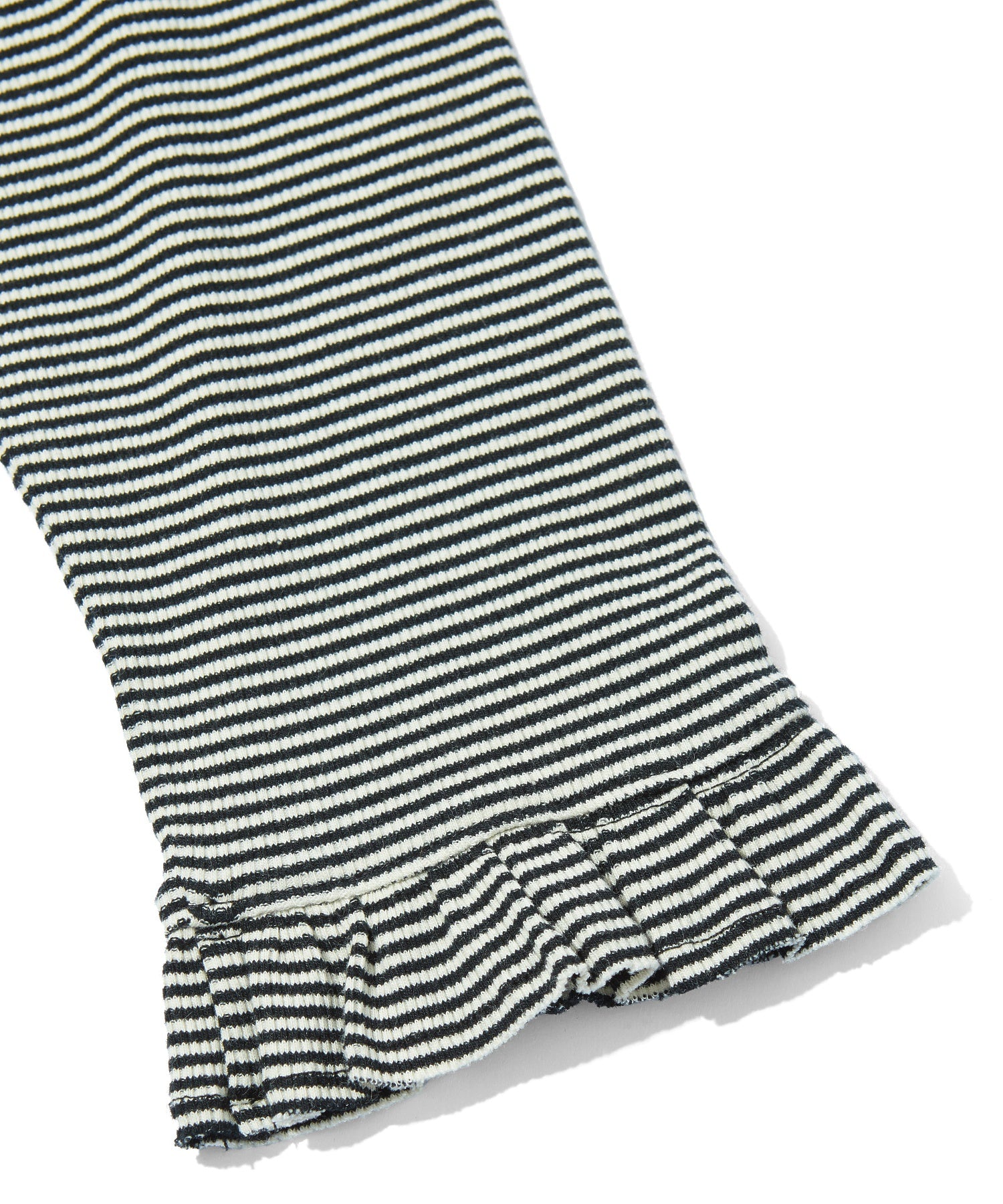 2WAY RUFFLE COLLAR STRIPED L/S TOP
