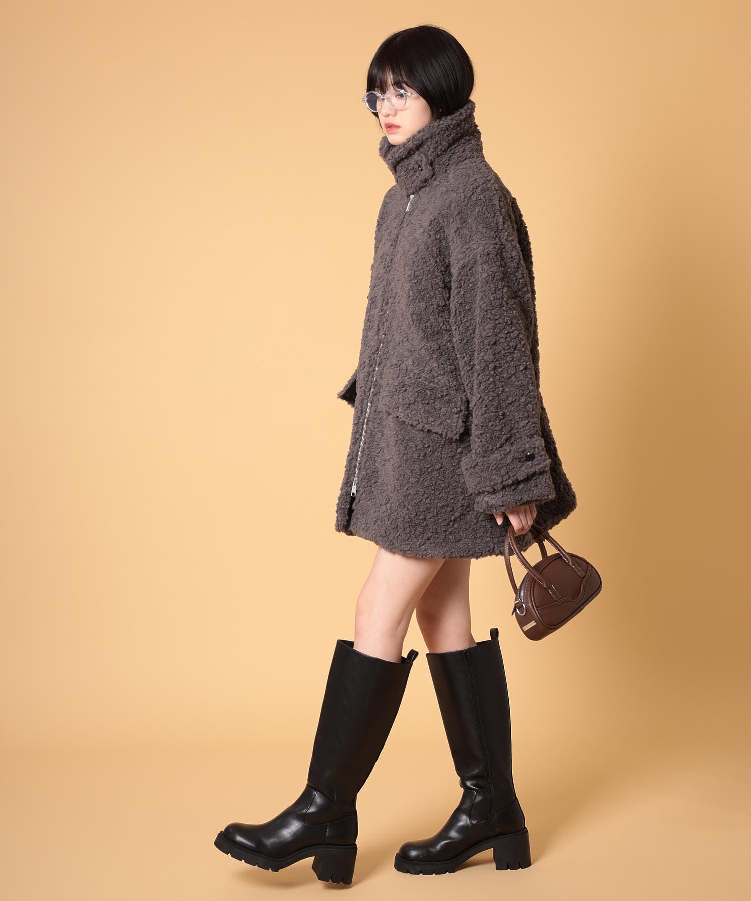 ボアハーフコート