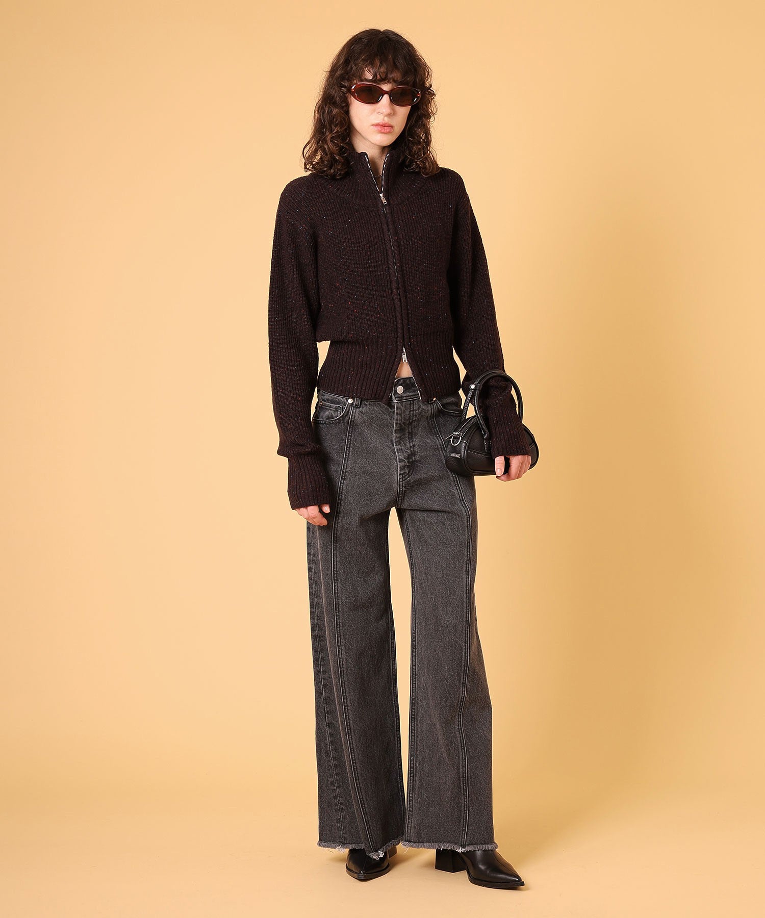 ネップジップアップセーター