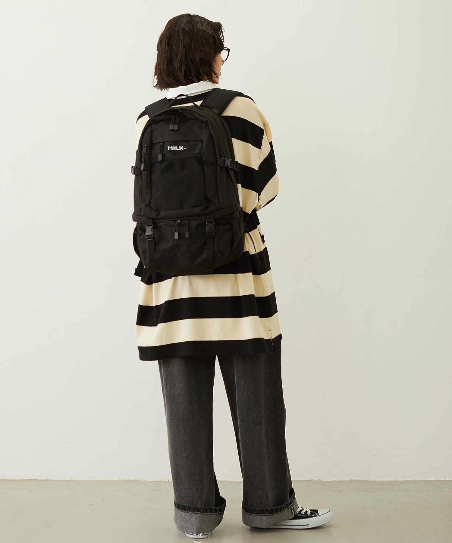 【定番】NEO EMBROIDERY BIG BACKPACK BAR MILKFED.