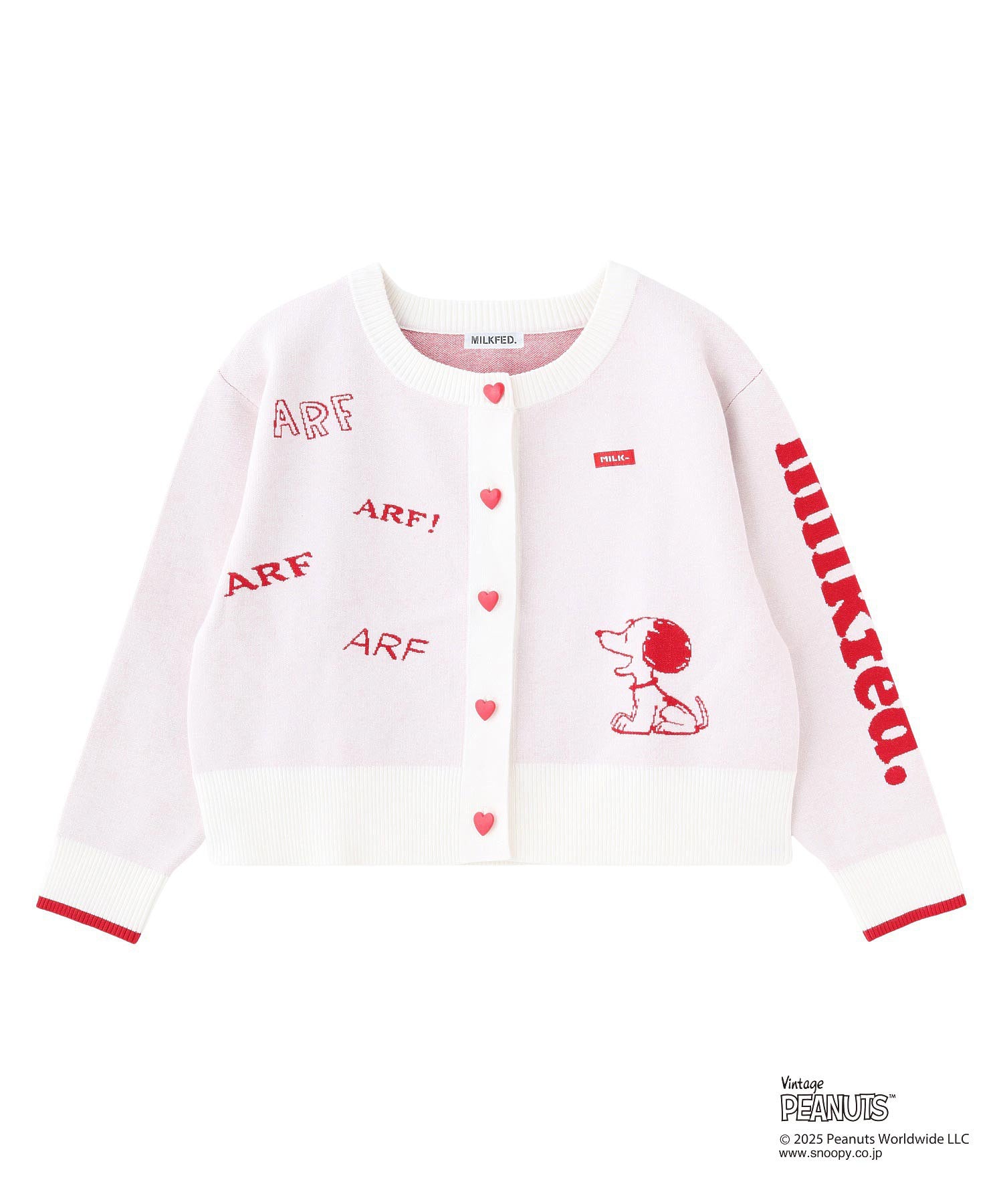 MILKFED. × PEANUTS KNIT CARDIGAN