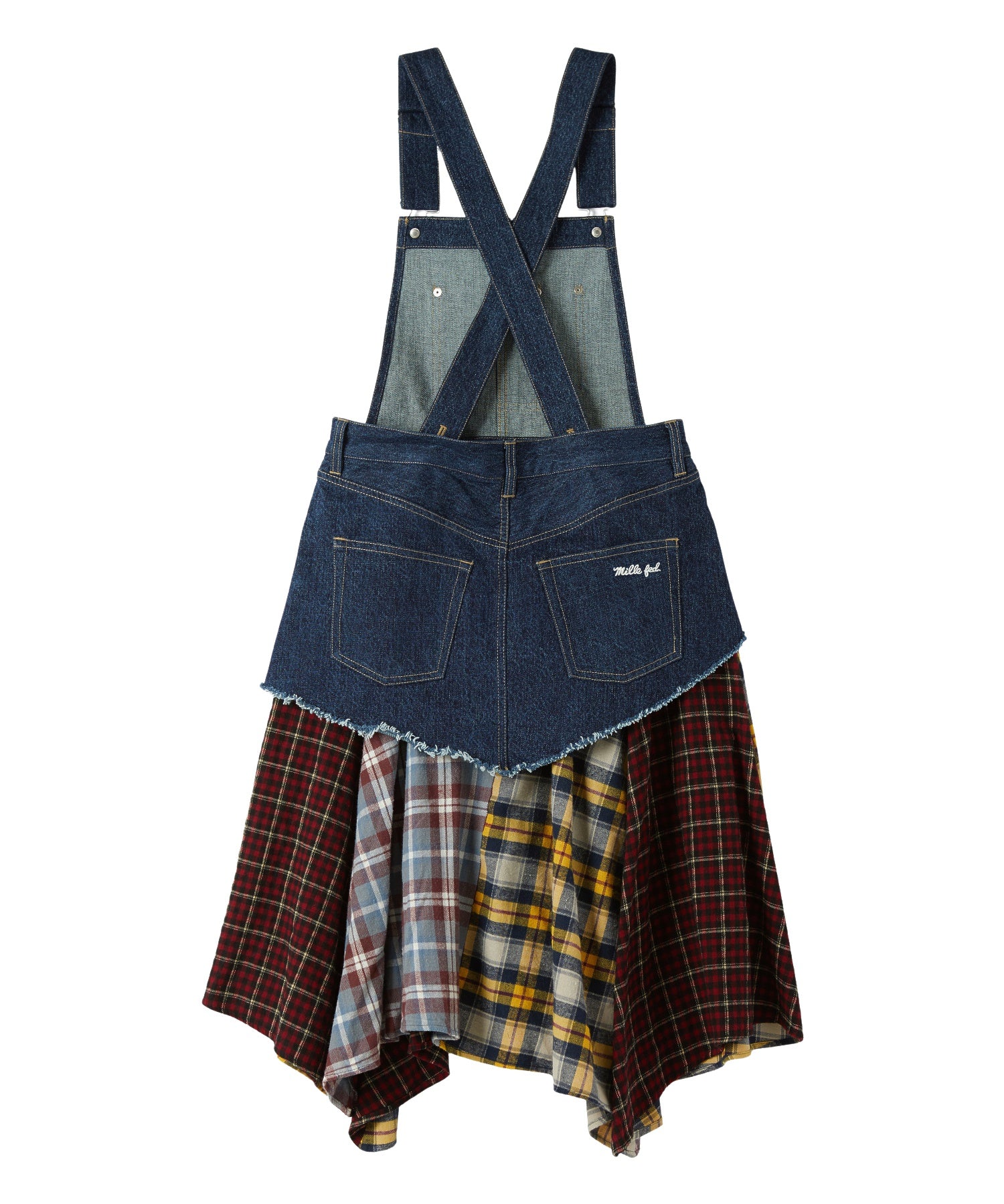 PATCHWORK OVERALL SKIRT