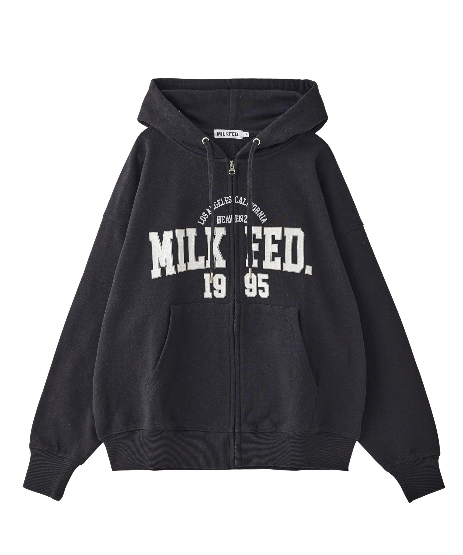 COLLEGE PATCH ZIP UP HOODIE