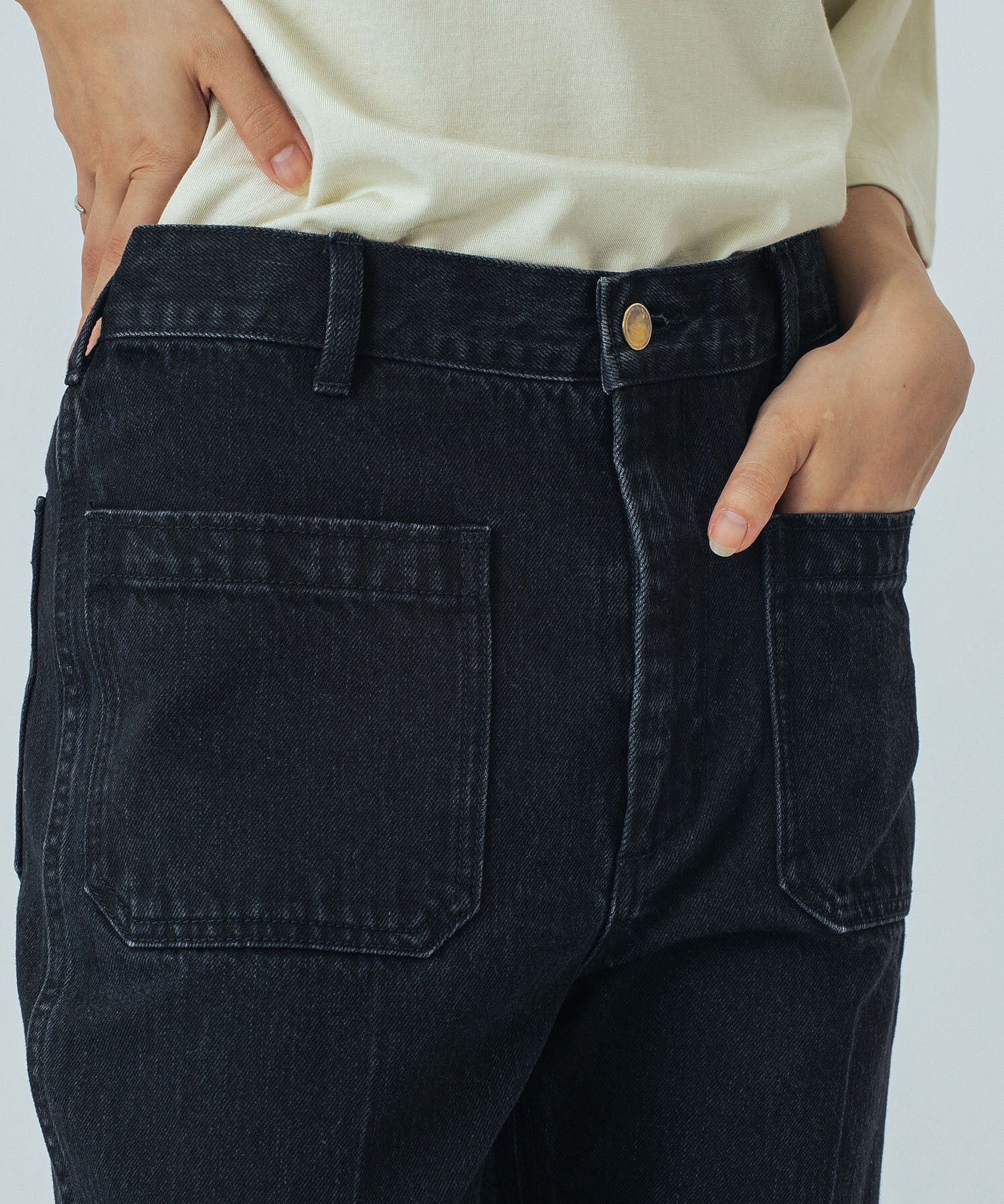 CREOLME/フレアデニムパンツ