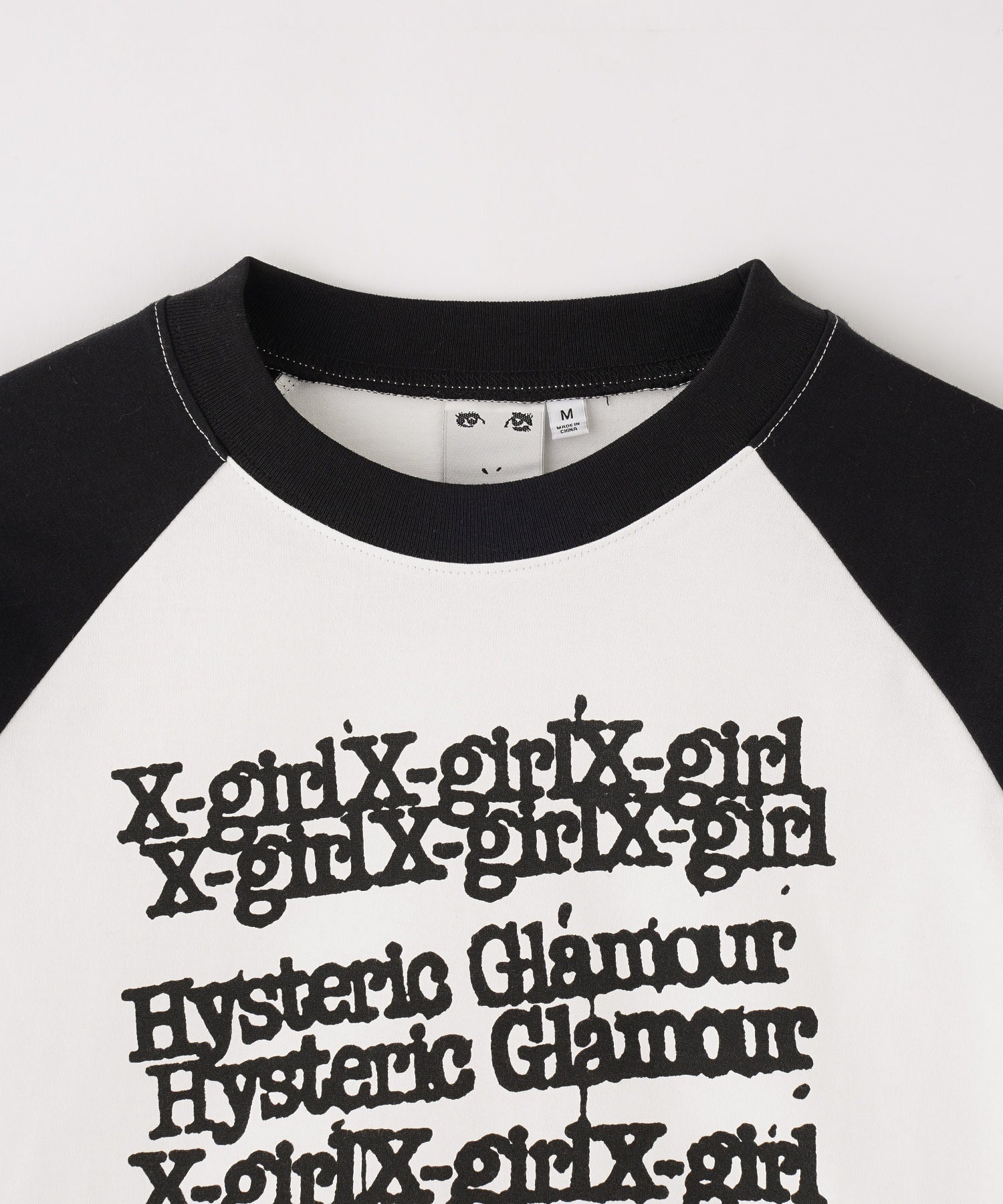 X-girl x HYSTERIC GLAMOUR L/S RAGLAN COMPACT TOP