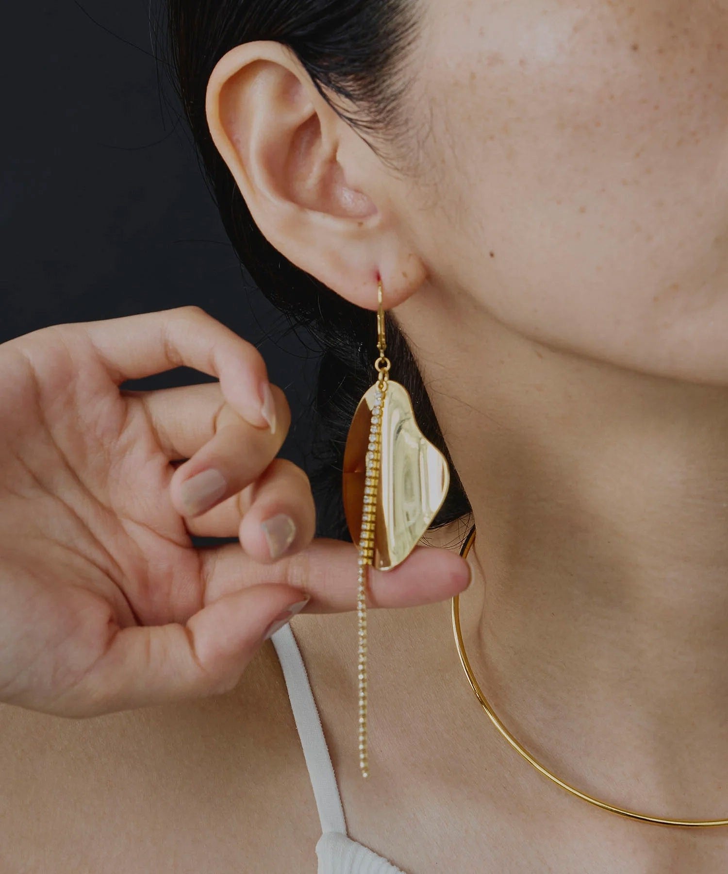 loni/LEAF BIJOU ASYMMETRY PIERCE
