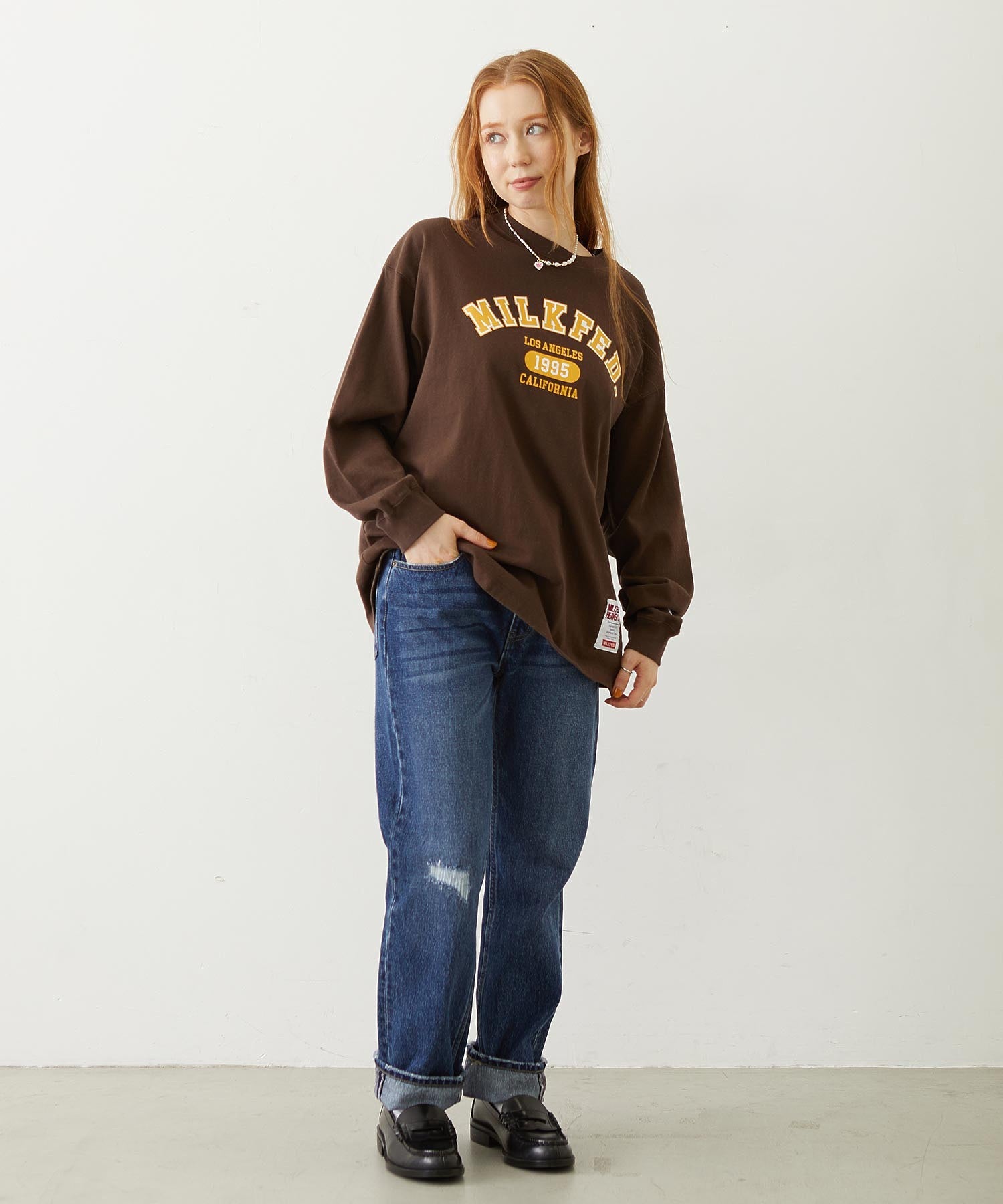 MILKFED.×CHAMPION LS TEE
