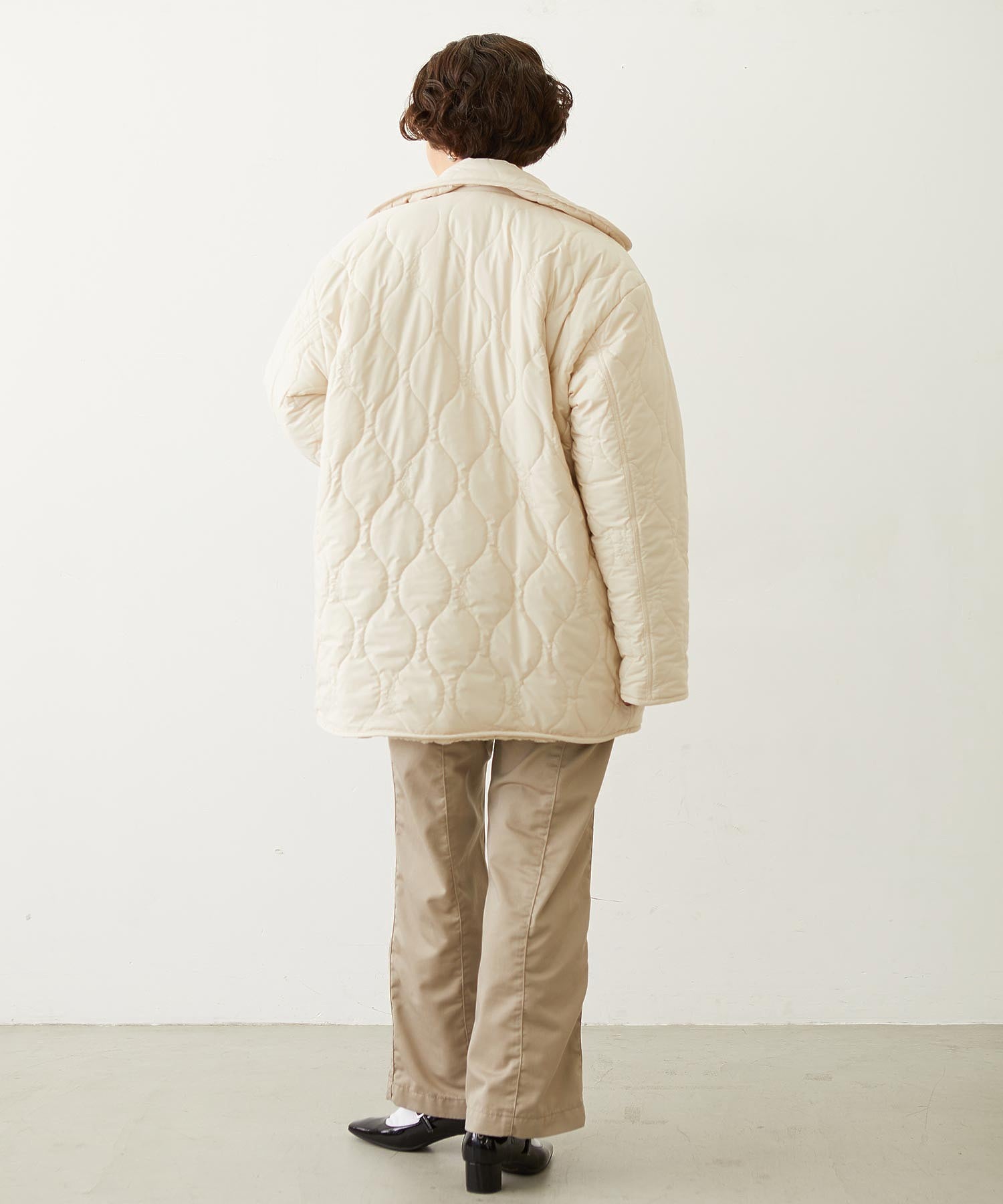 REVERSIBLE QUILTED LOGO LONG COAT