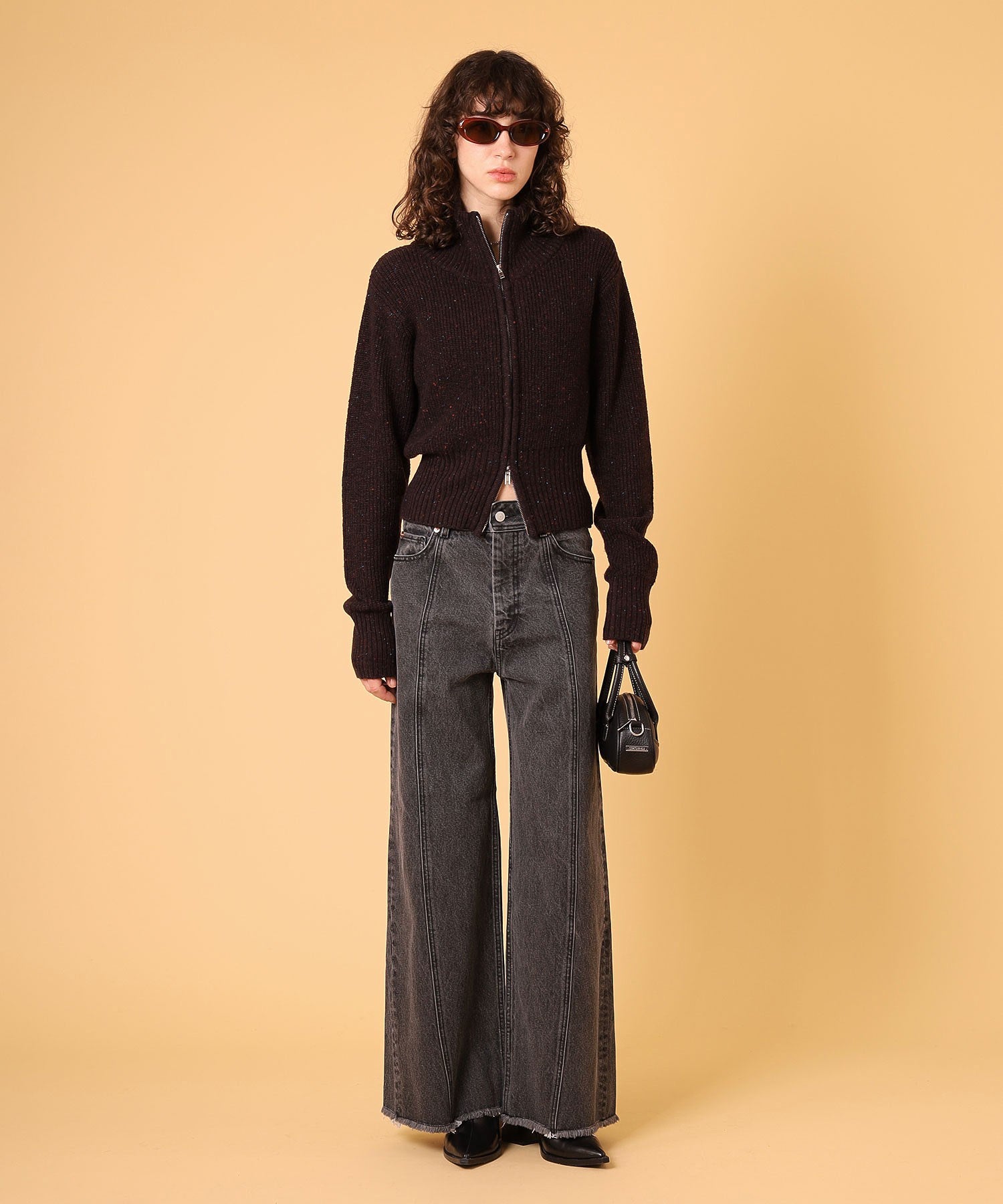 ネップジップアップセーター