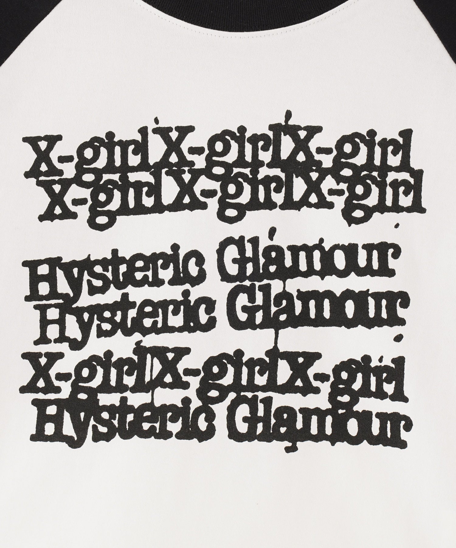 X-girl x HYSTERIC GLAMOUR L/S RAGLAN COMPACT TOP