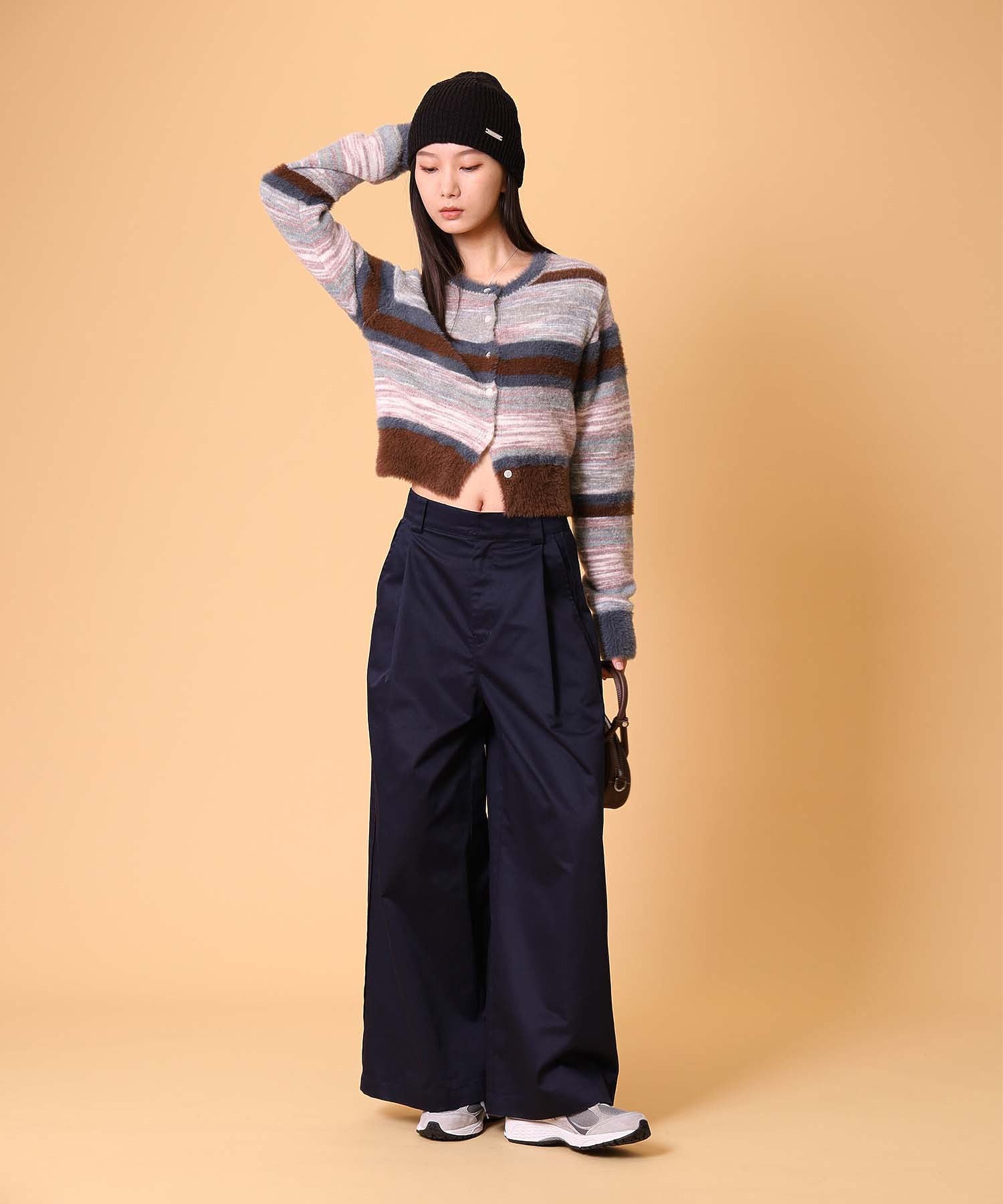 マルチボーダーシャギーカーディガン