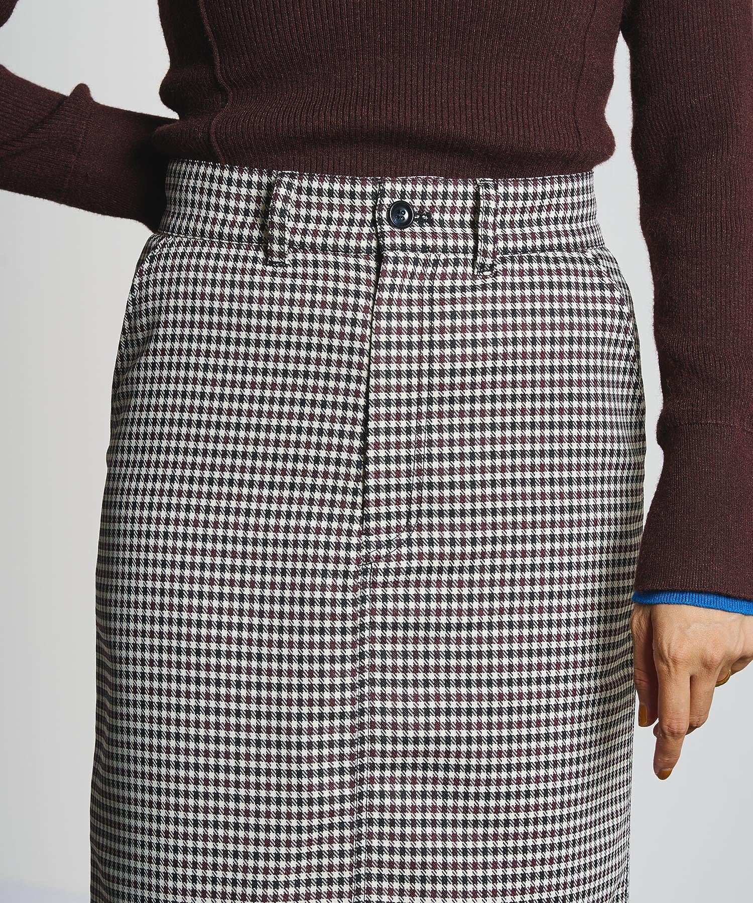 CREOLME/CHECK PENCIL SKIRT