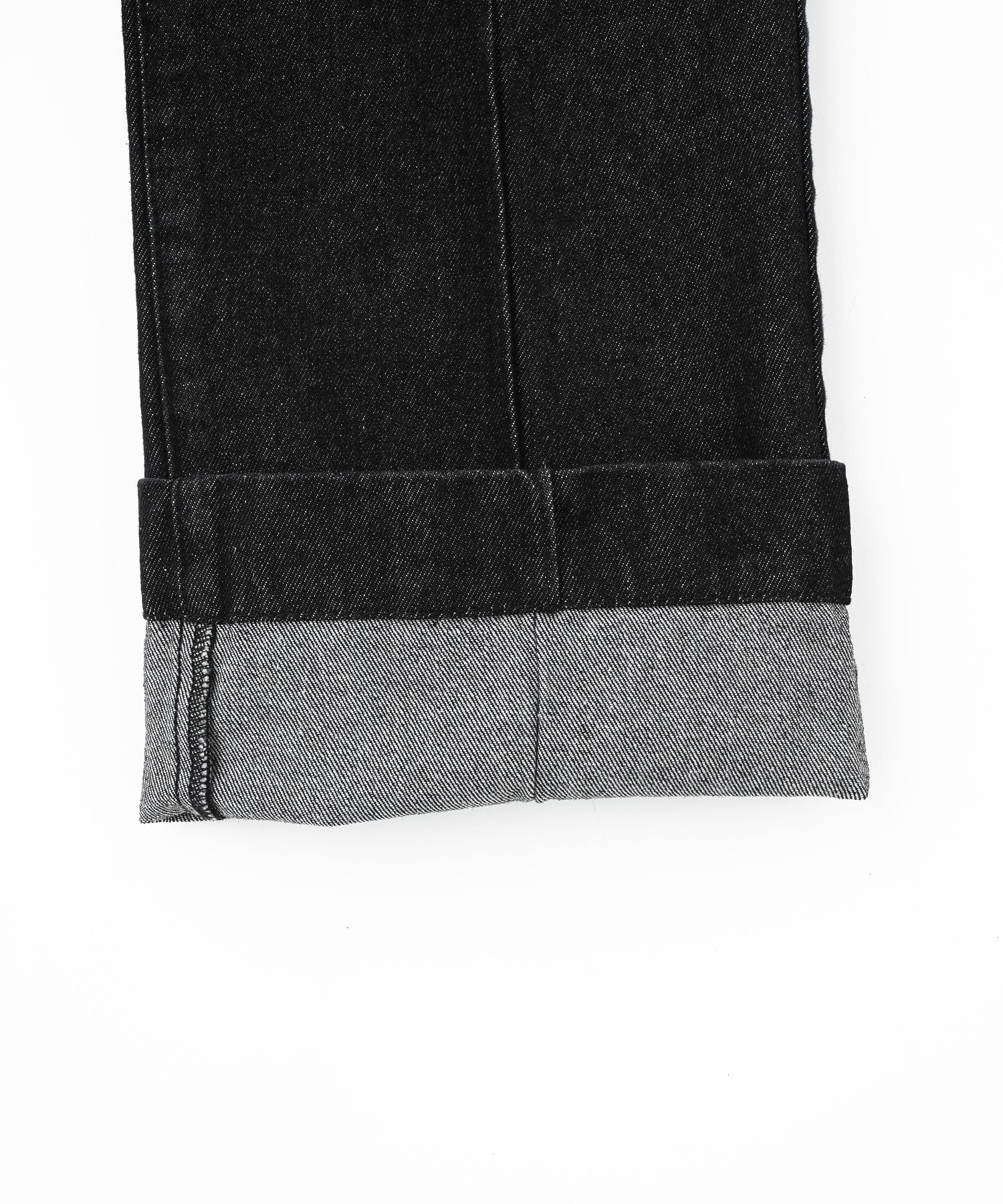 CENTER PLEAT DETAIL DENIM PANTS