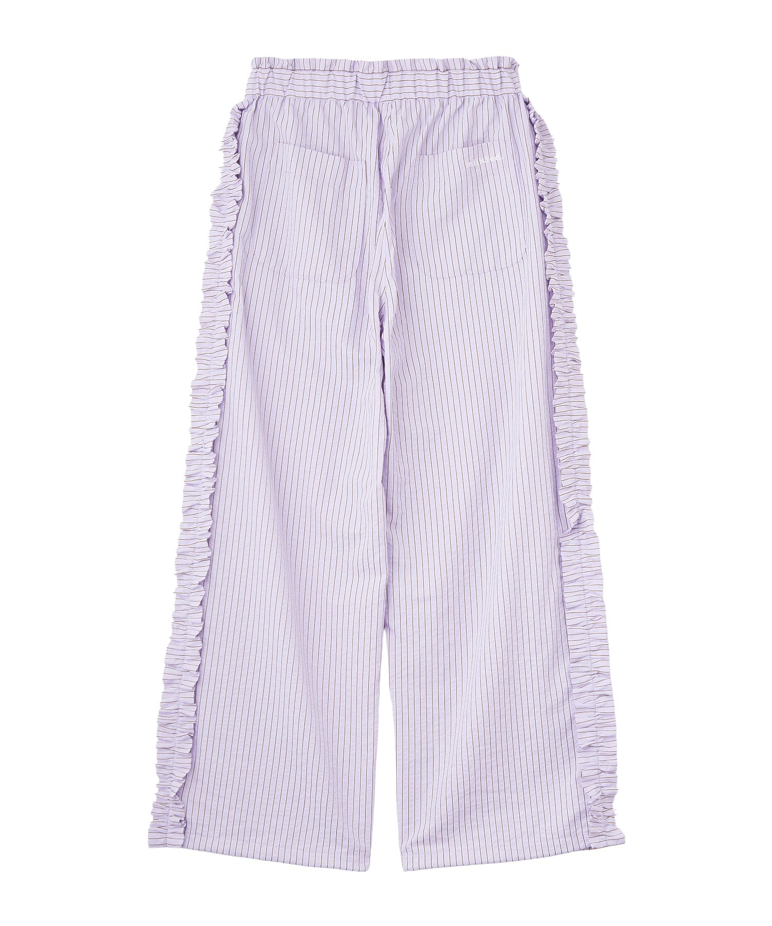 STRIPED RUFFLE PANTS