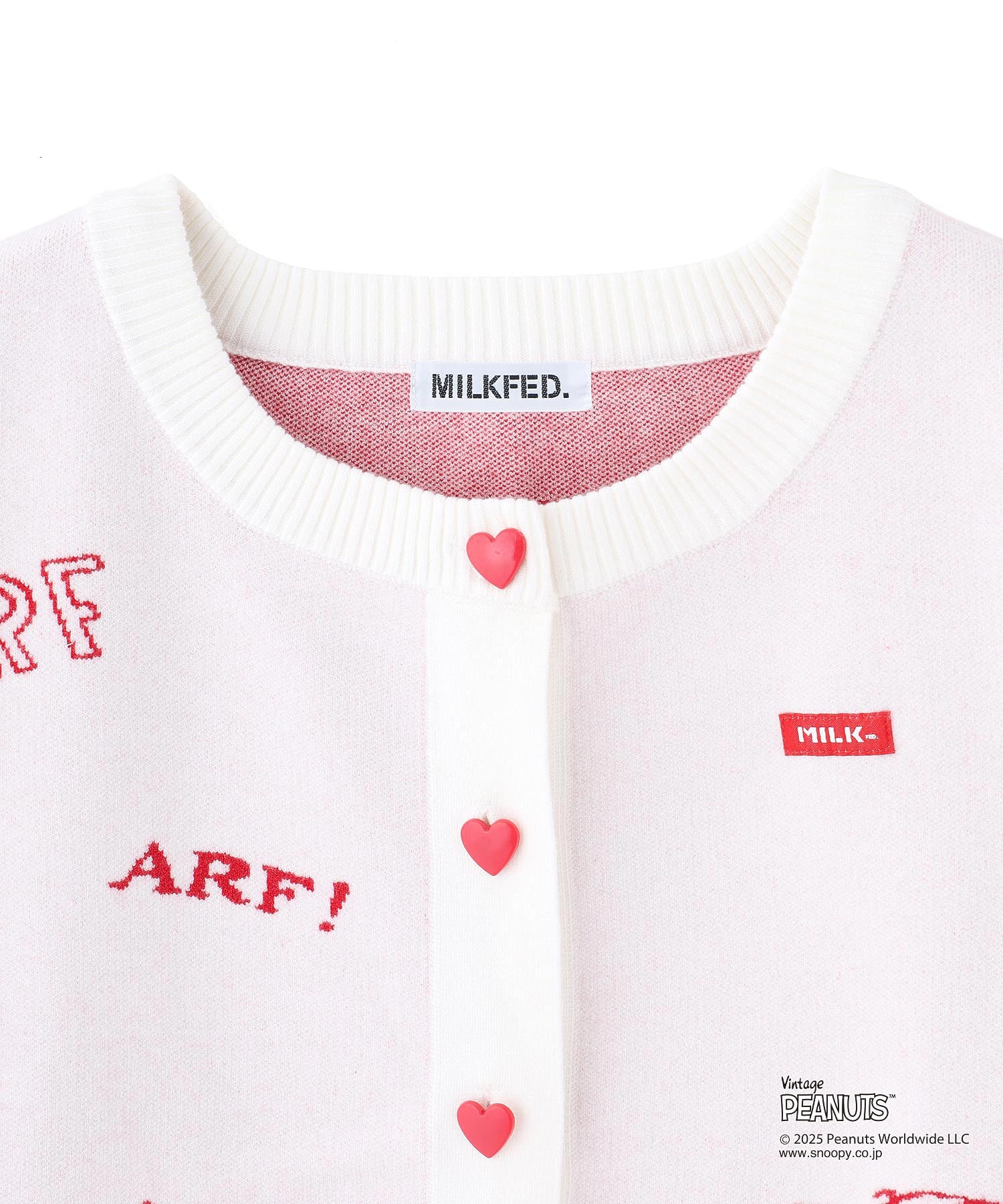 MILKFED. × PEANUTS KNIT CARDIGAN