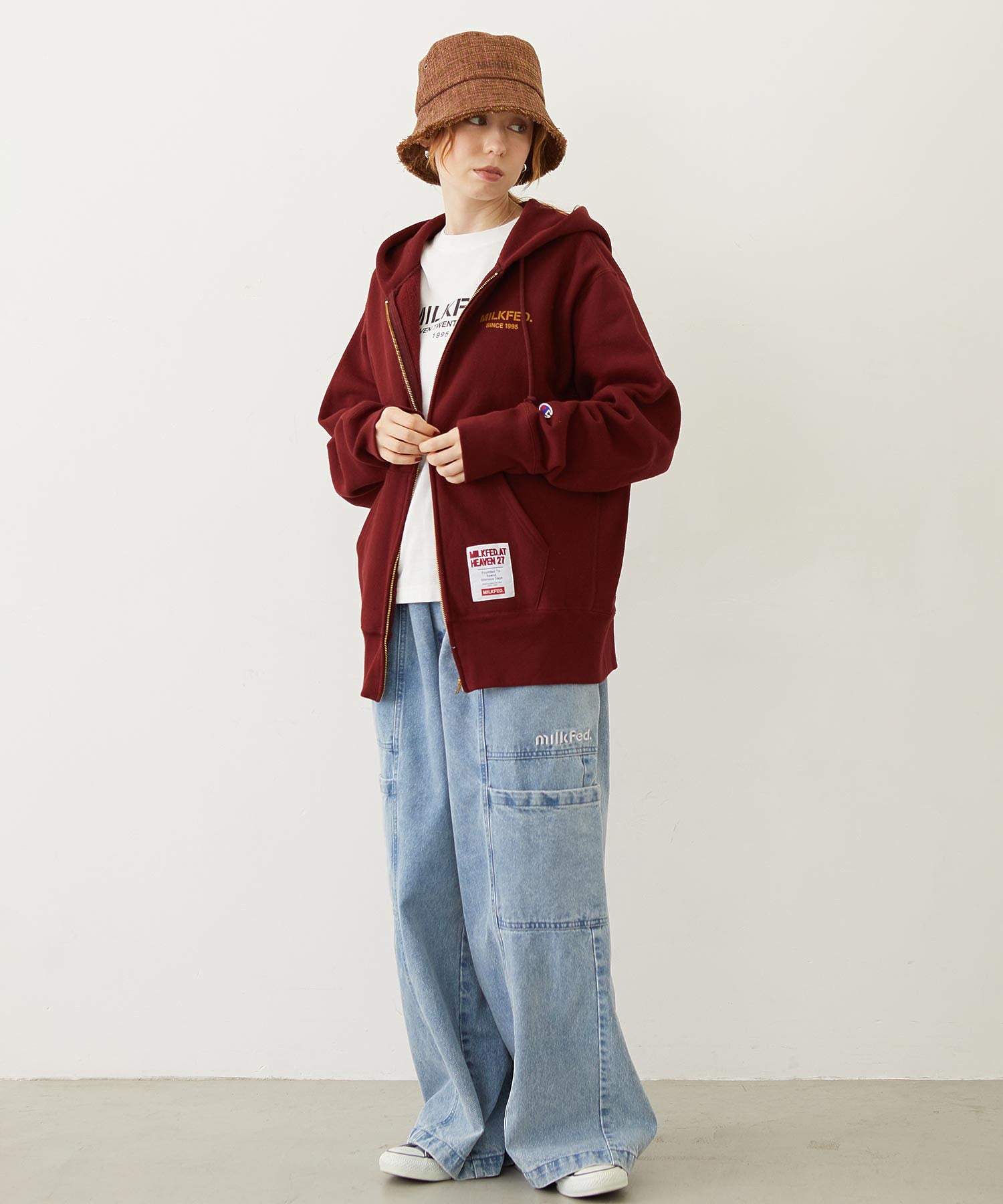 MILKFED. × CHAMPION SWEAT ZIP HOODIE