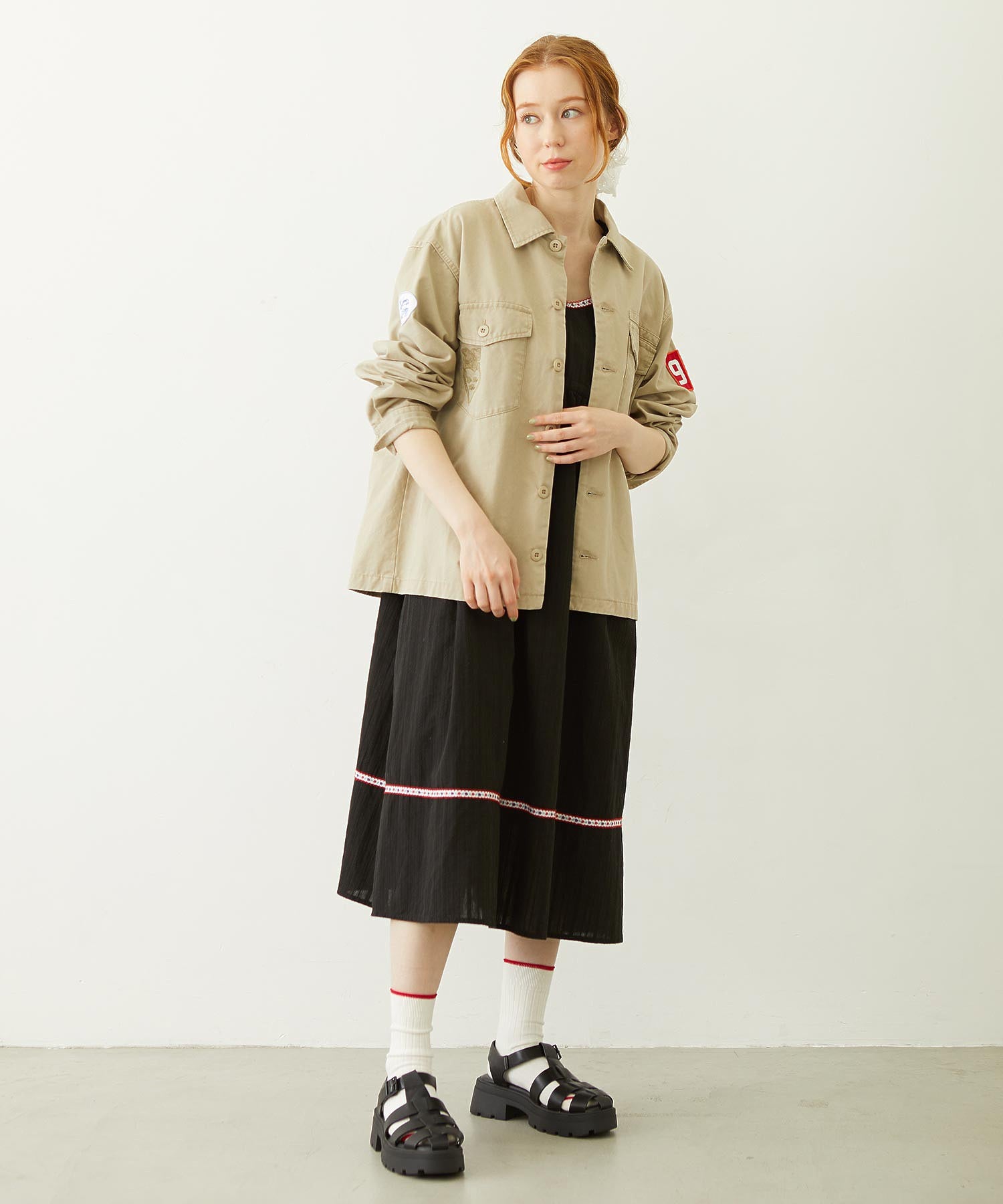 TYROLEAN TAPE CAMI DRESS