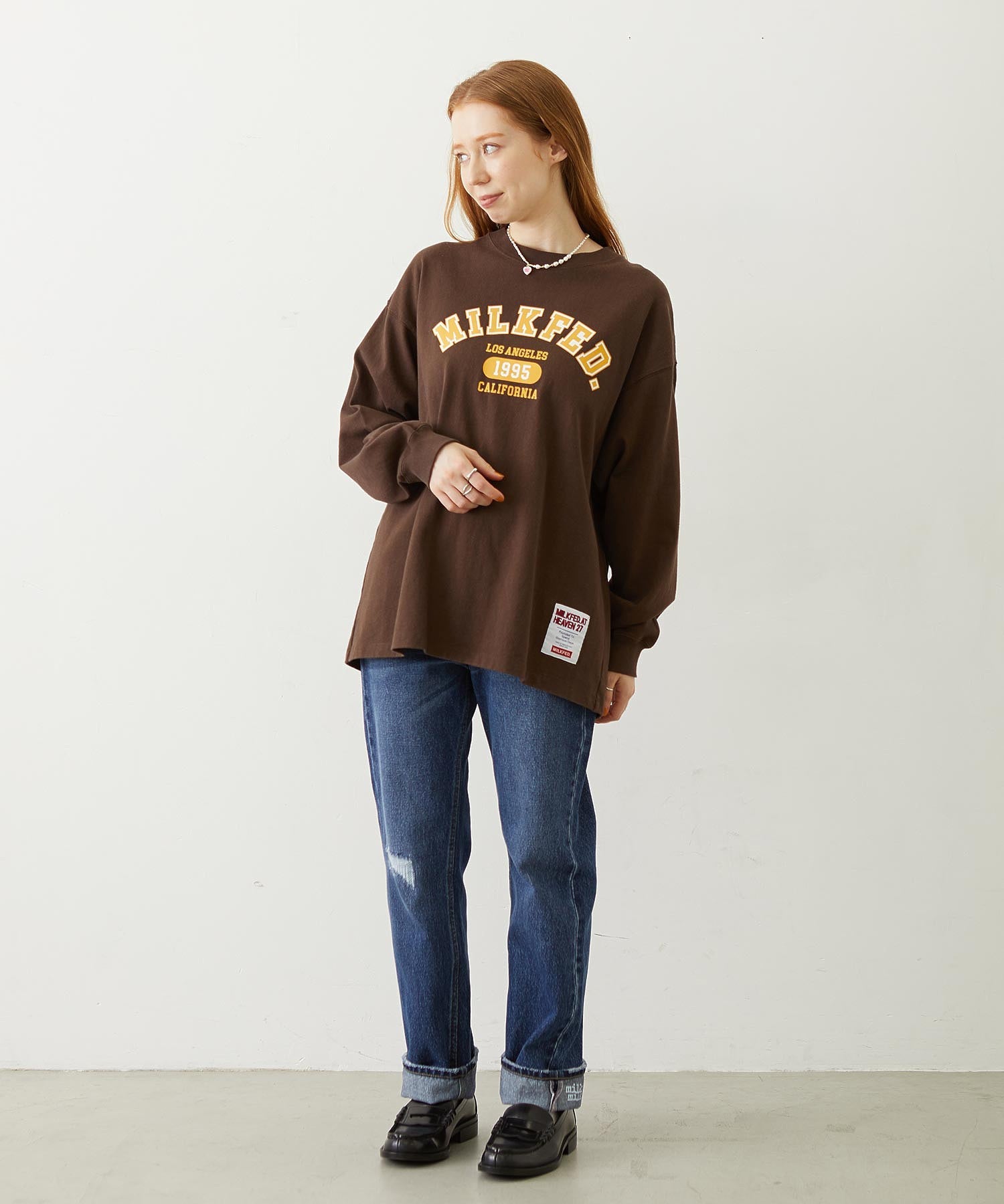 MILKFED.×CHAMPION LS TEE
