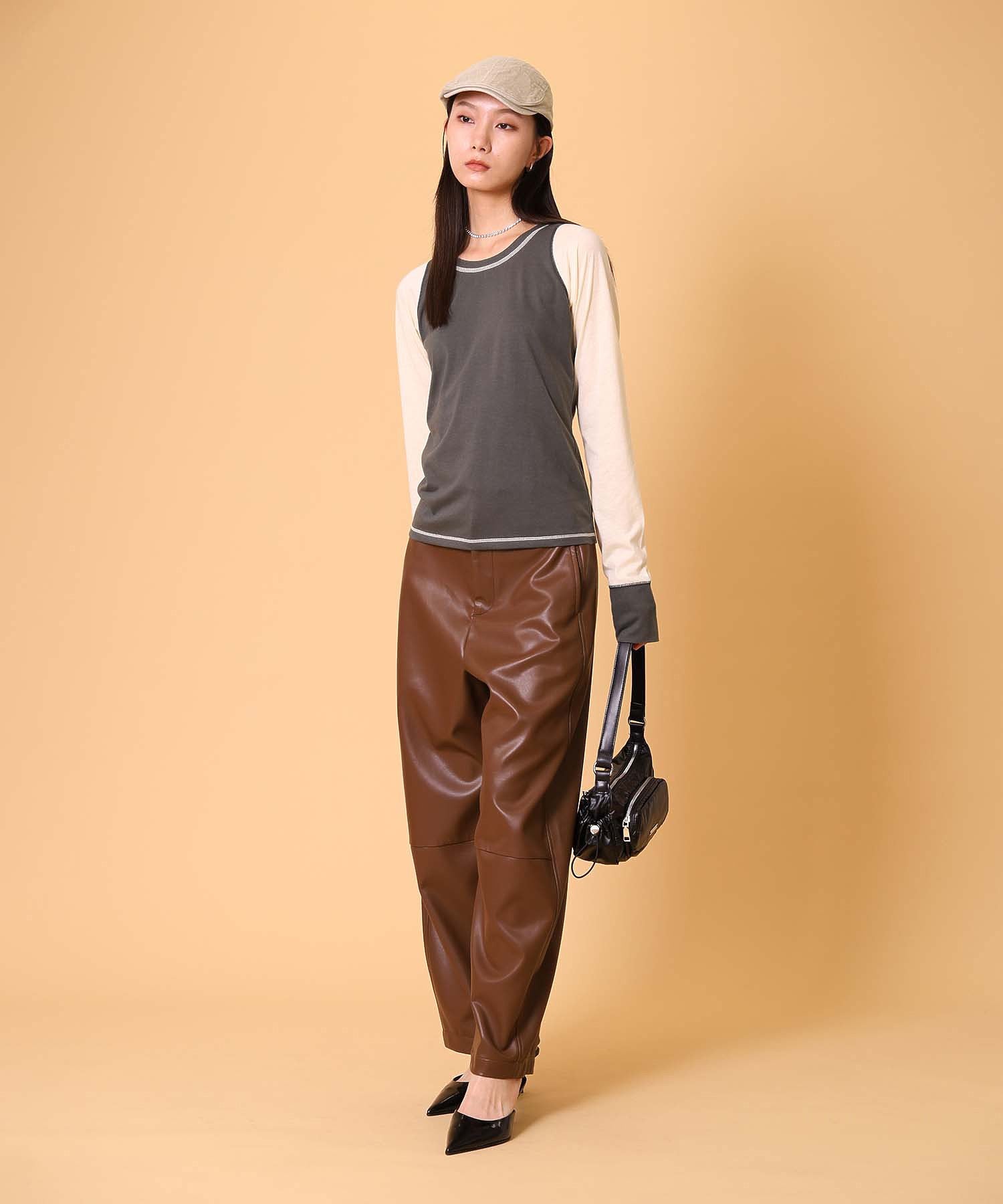 レザーカーブパンツ