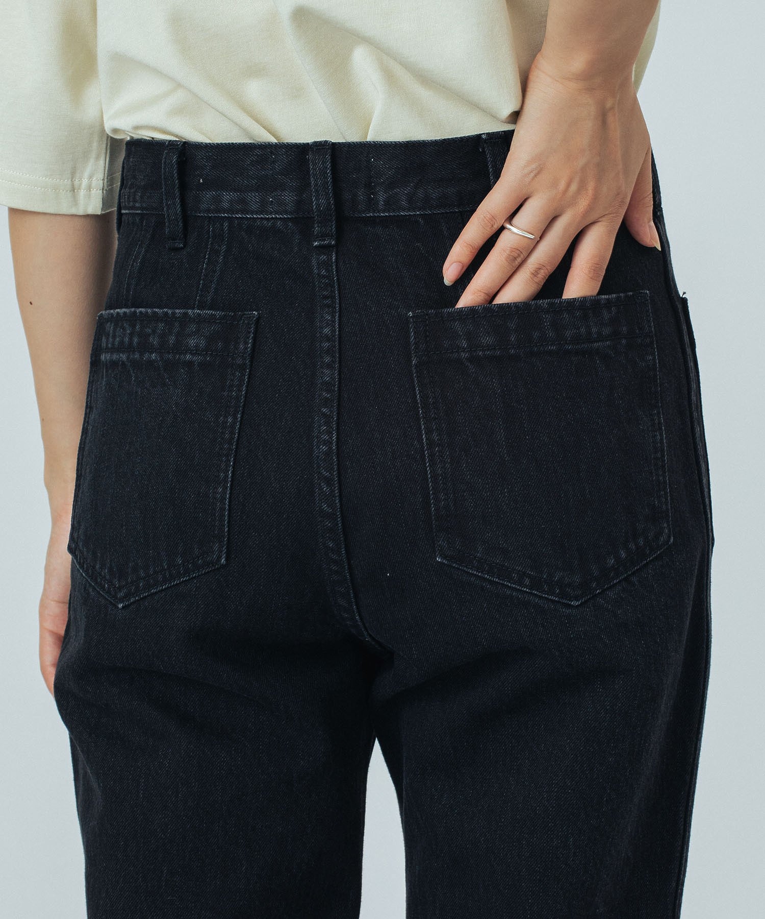 CREOLME/フレアデニムパンツ