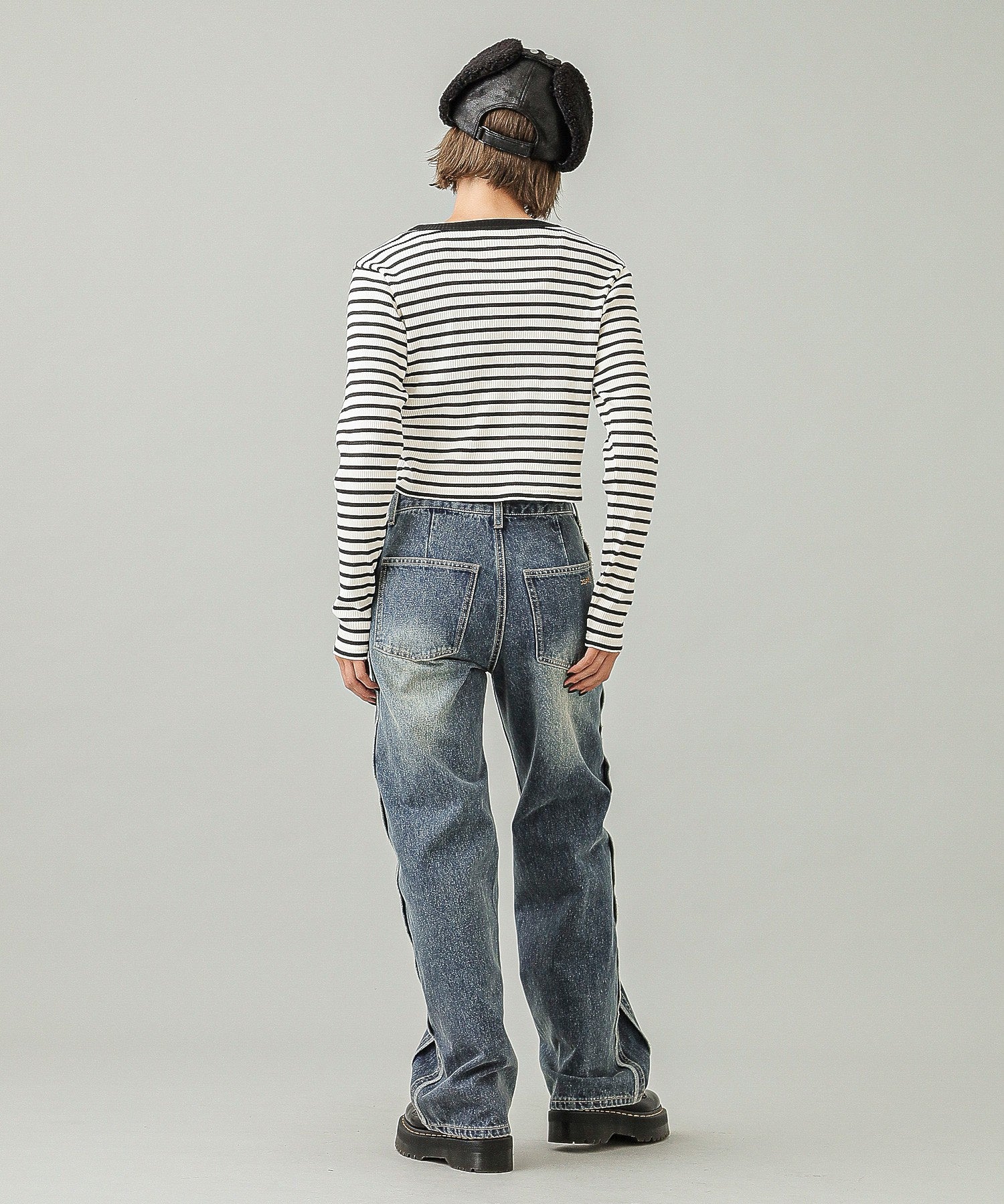 SIDE STRIPE DENIM PANTS