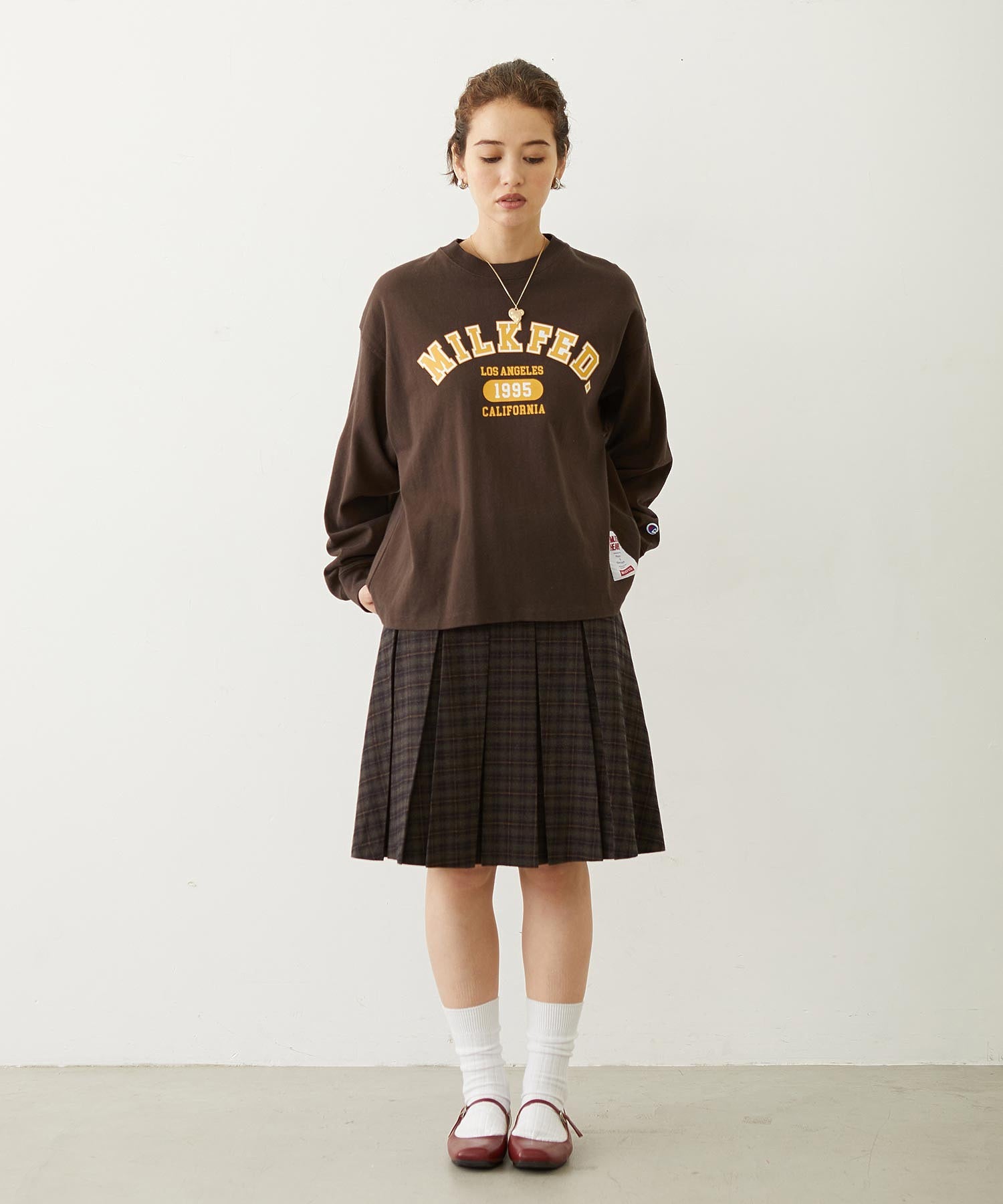 BELTED PLEATED SKIRT