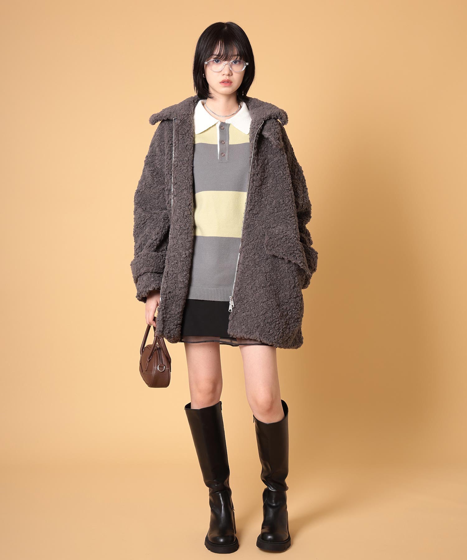 ボアハーフコート