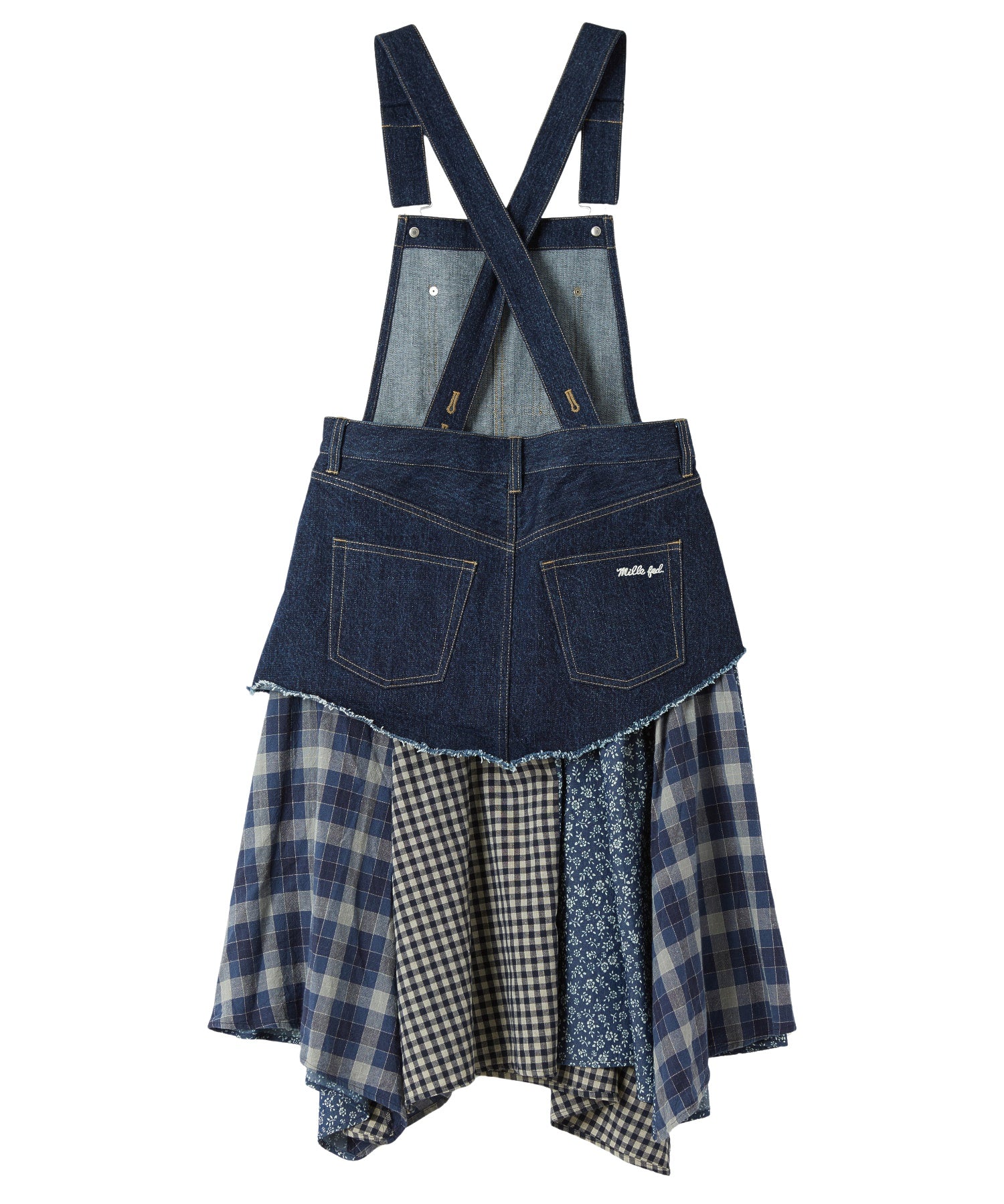 PATCHWORK OVERALL SKIRT