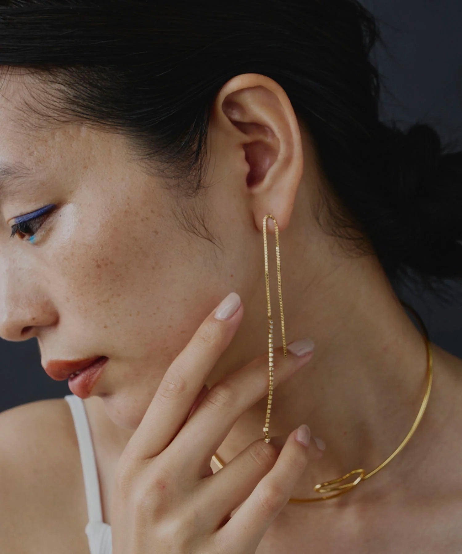 loni/LEAF BIJOU ASYMMETRY PIERCE