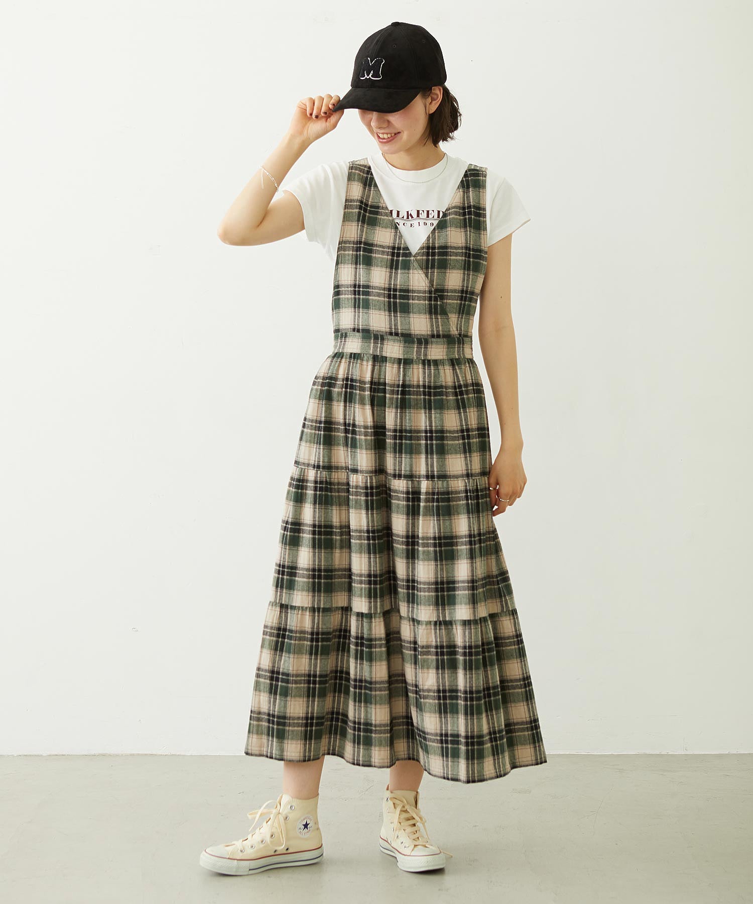 APRON TIERED DRESS