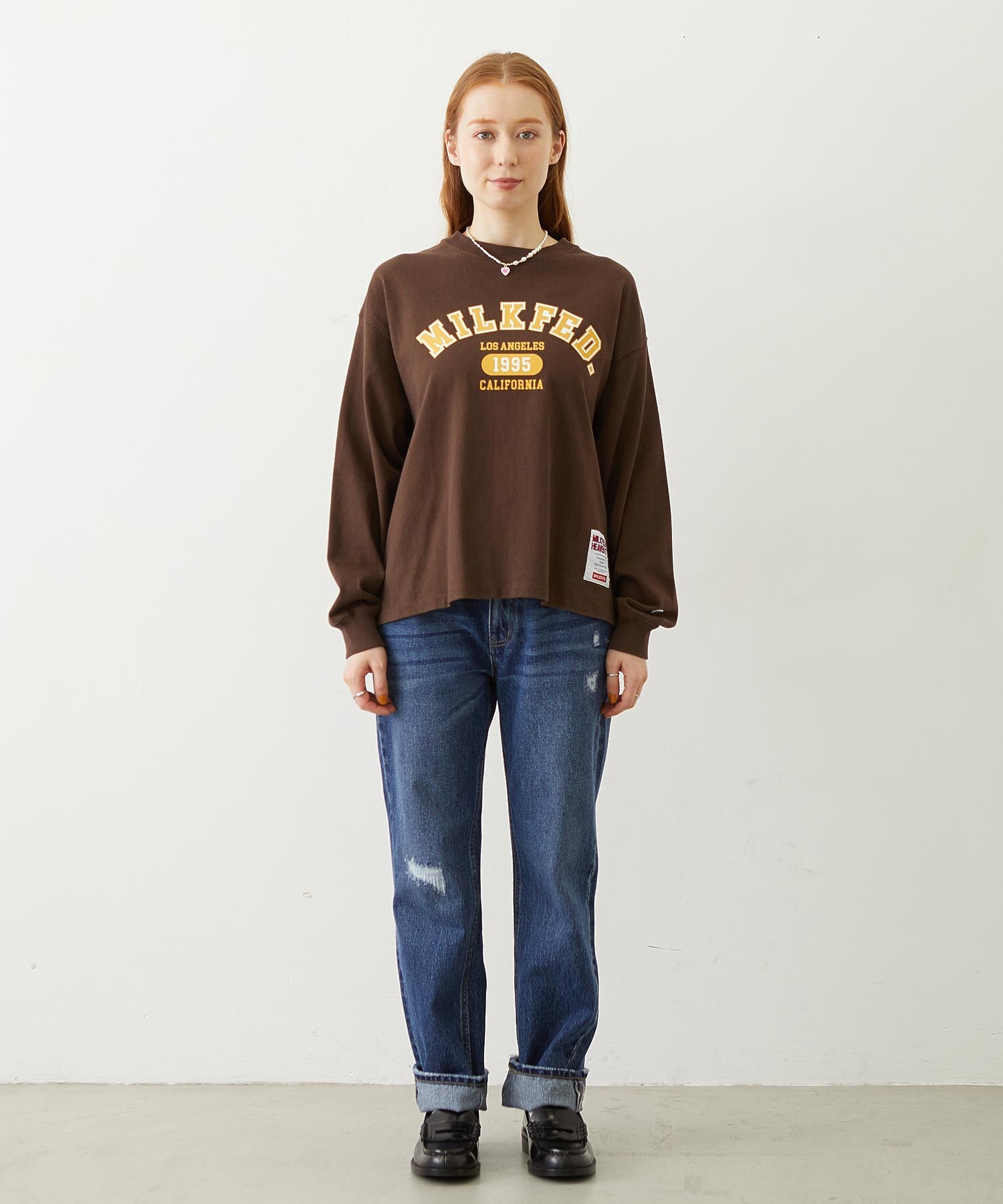 MILKFED.×CHAMPION LS TEE