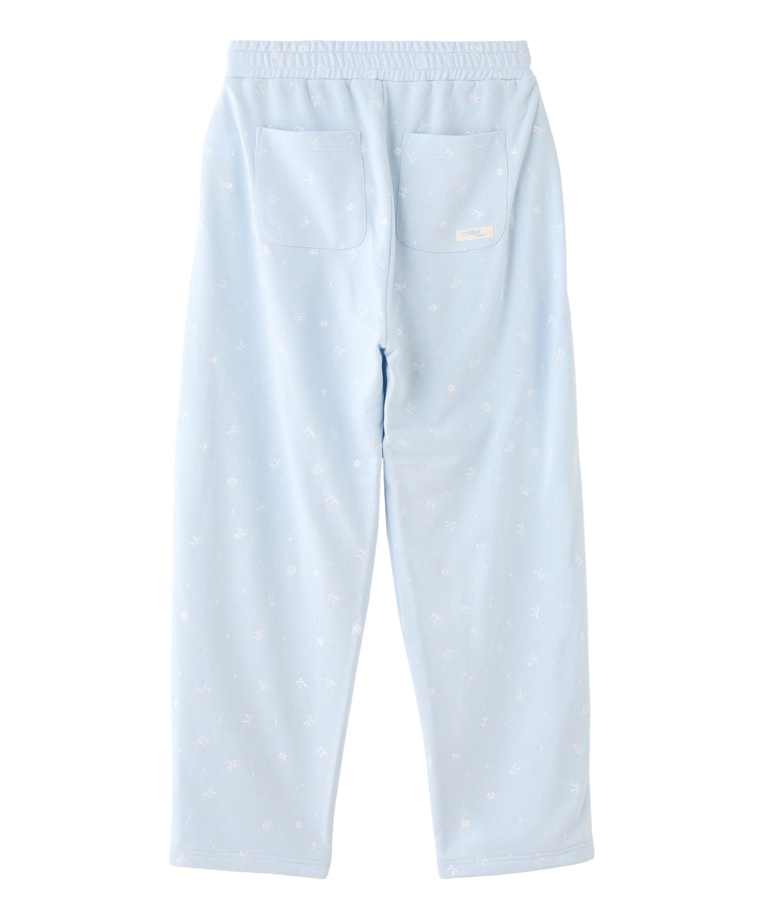 EMBROIDERY TUCK SWEAT PANTS