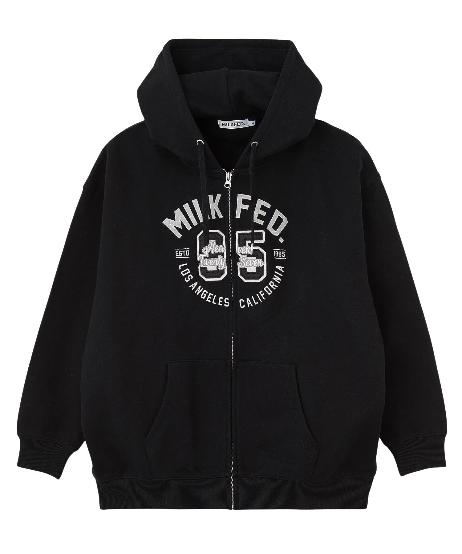 COLLEGE LOGO PATCH ZIP UP HOODIE