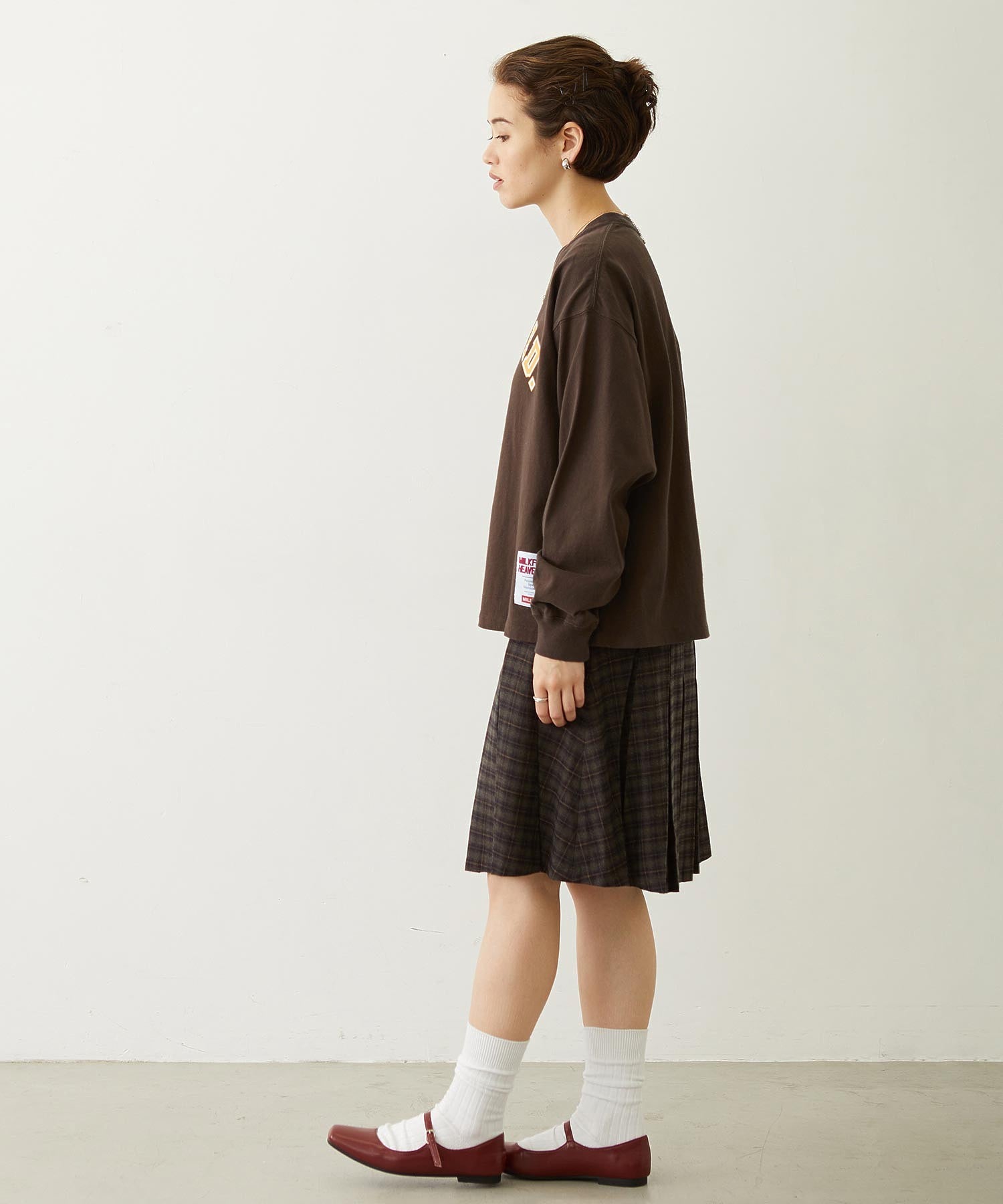 BELTED PLEATED SKIRT