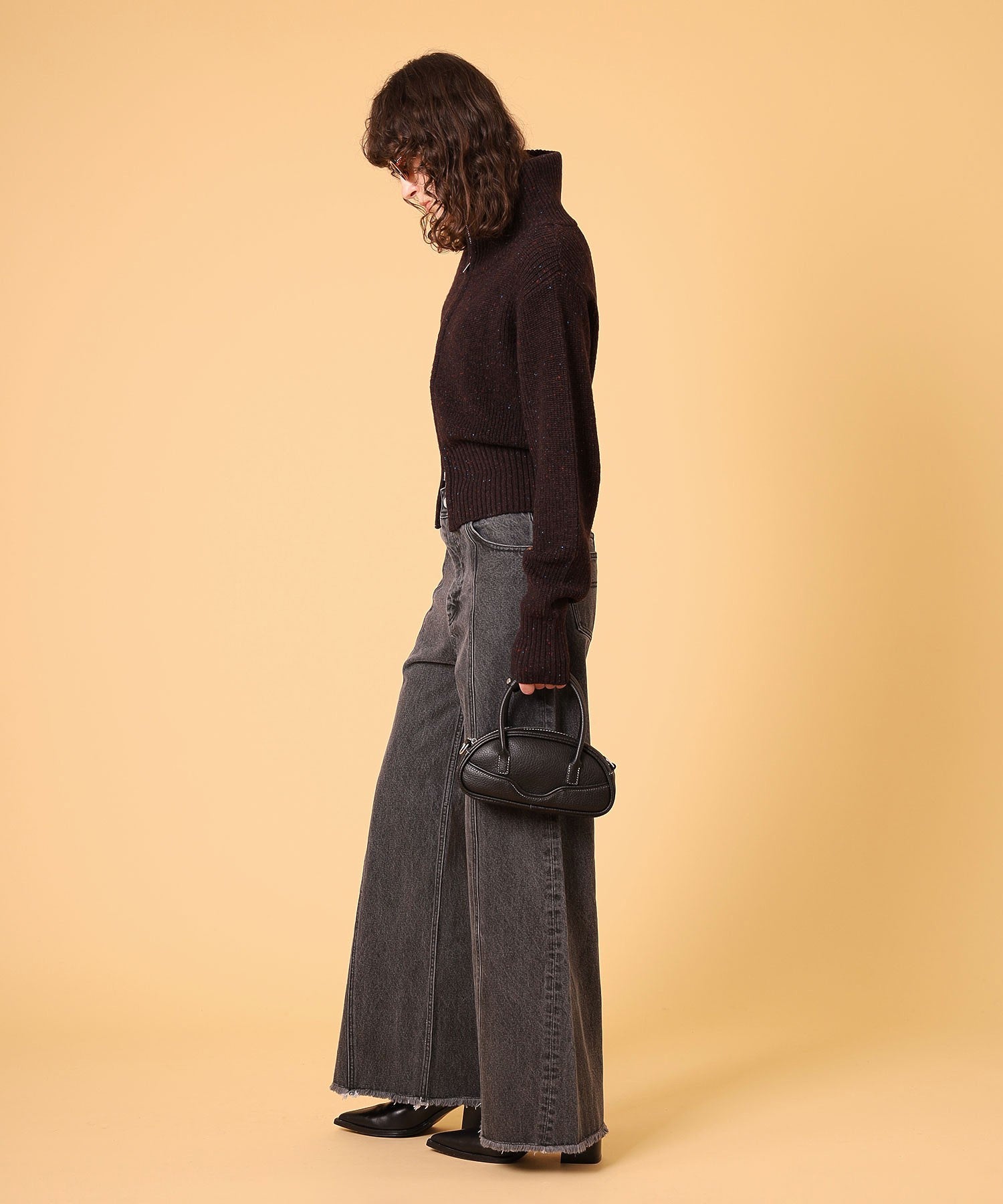 ネップジップアップセーター