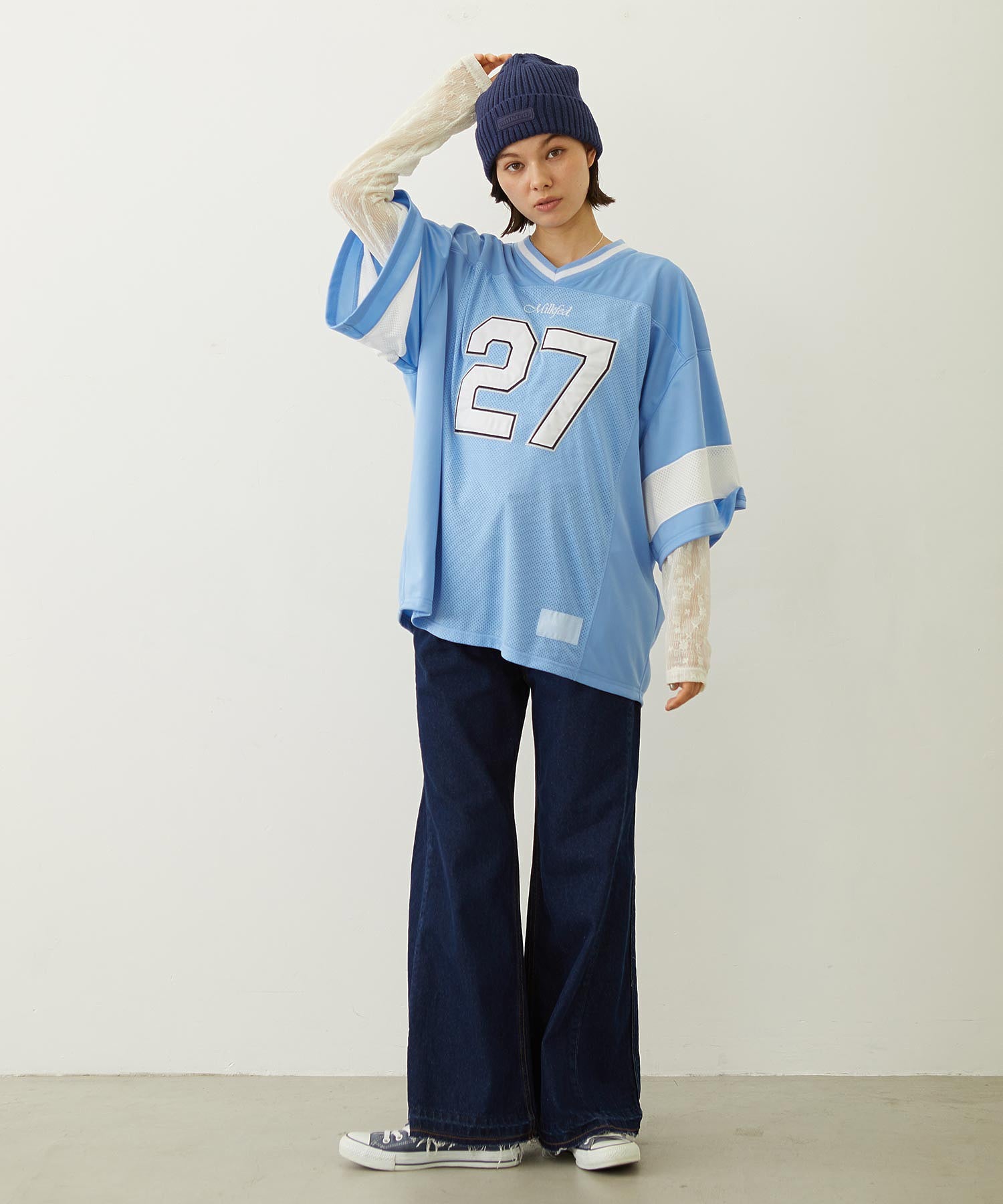 FLARED DENIM PANTS